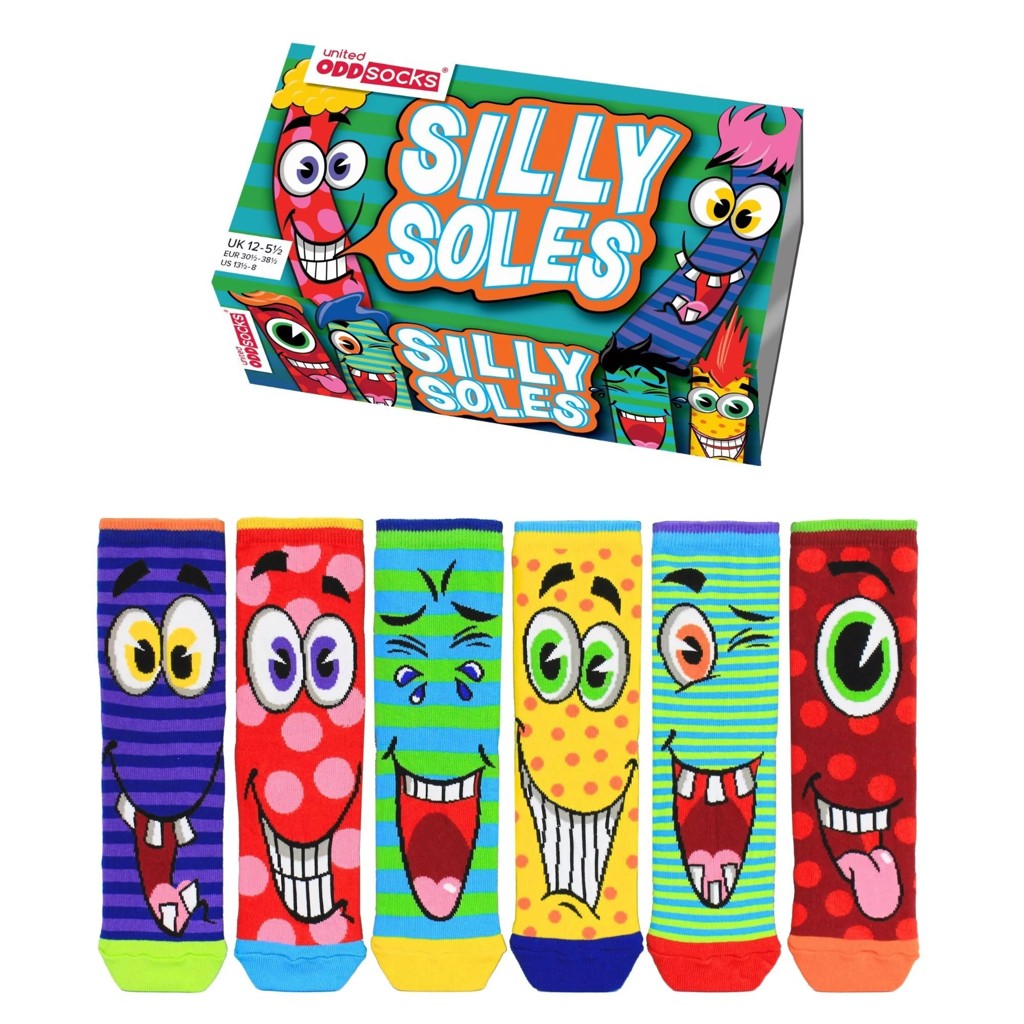 Silly Soles Sockenset lustige bunte Socken