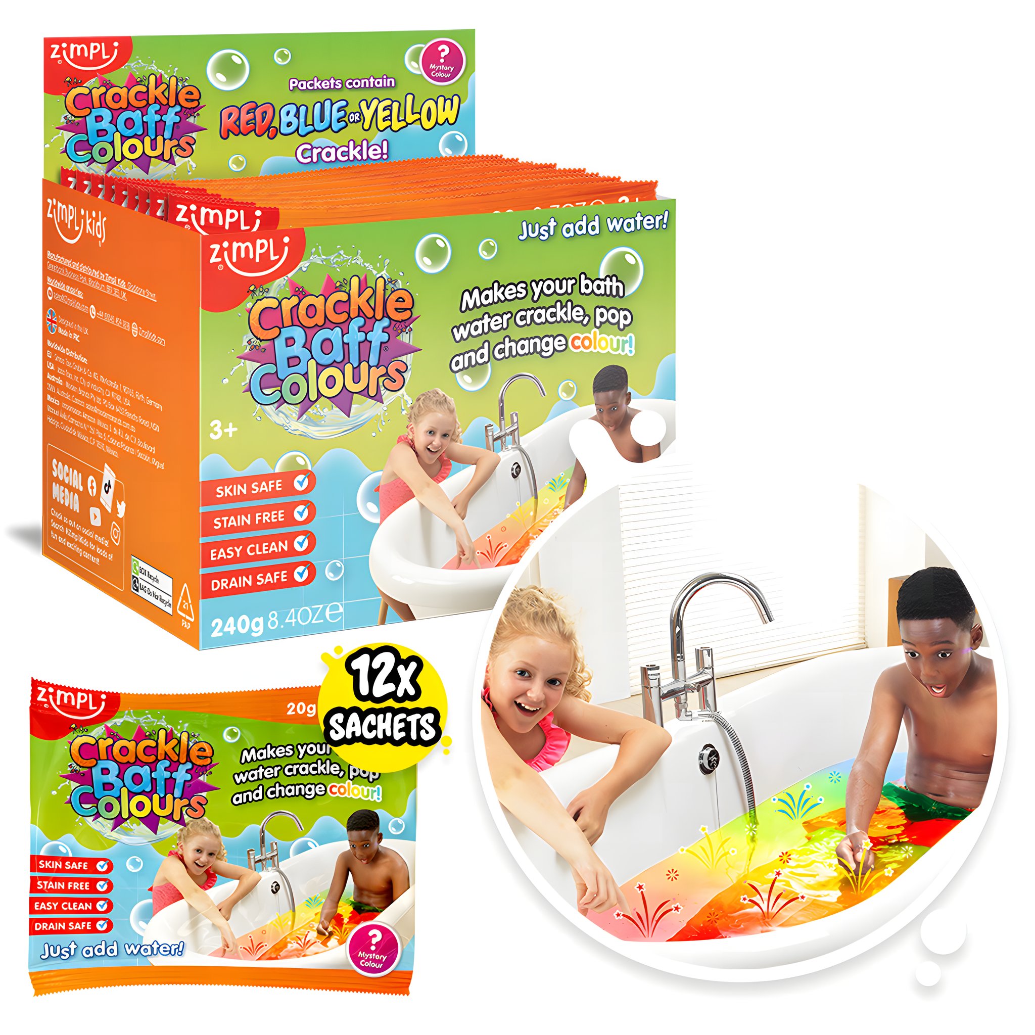 Crackle Baff Colours 12er-Pack von Zimpli Kids