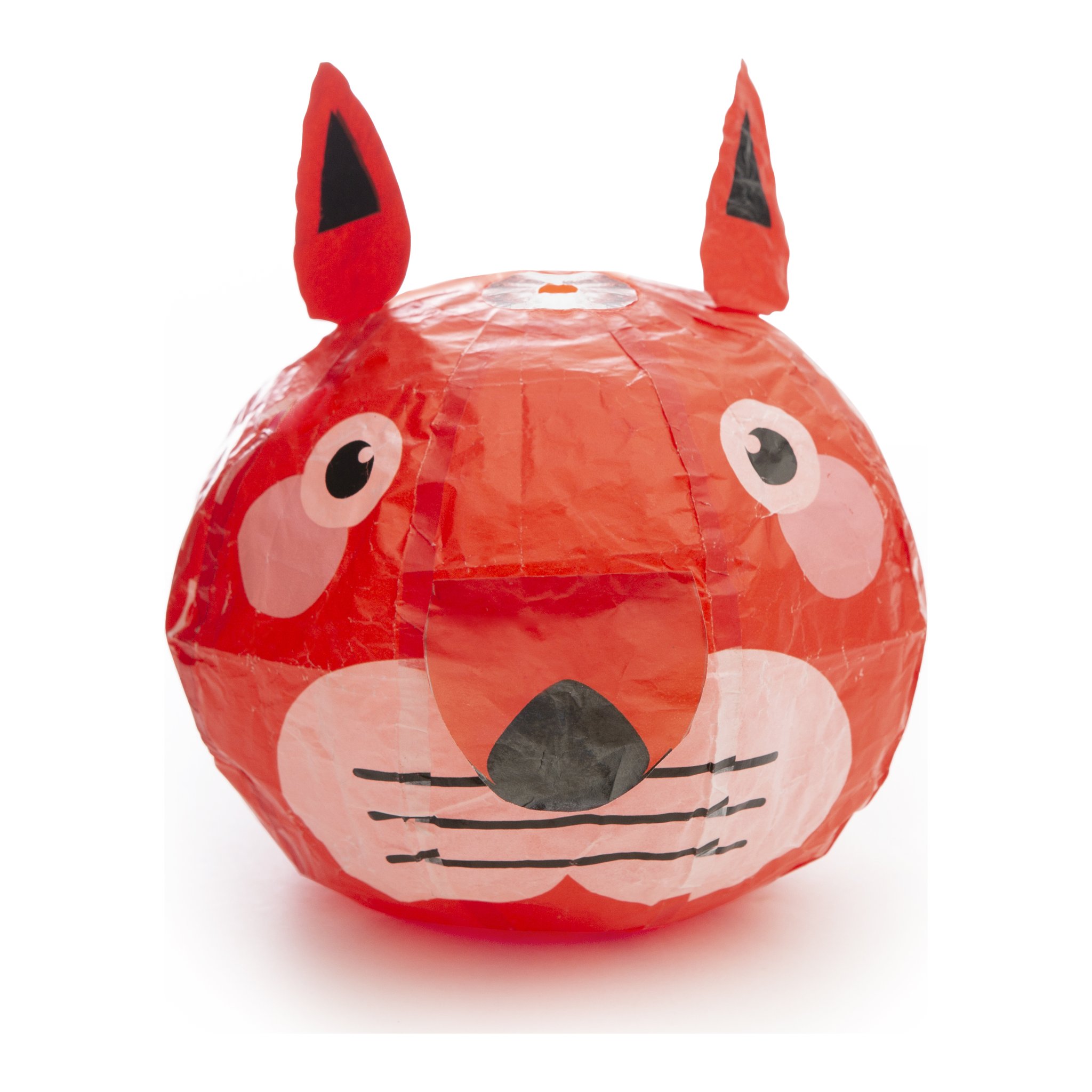 Roter Fuchs-Papierballon mit Ohren