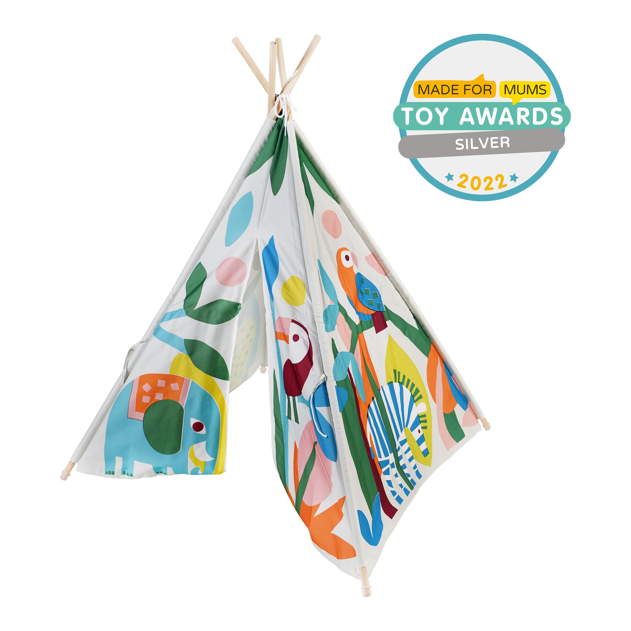 Wild Wonders Kinderzelt mit der Auszeichnung «Made for Mums Toy Awards Silver»