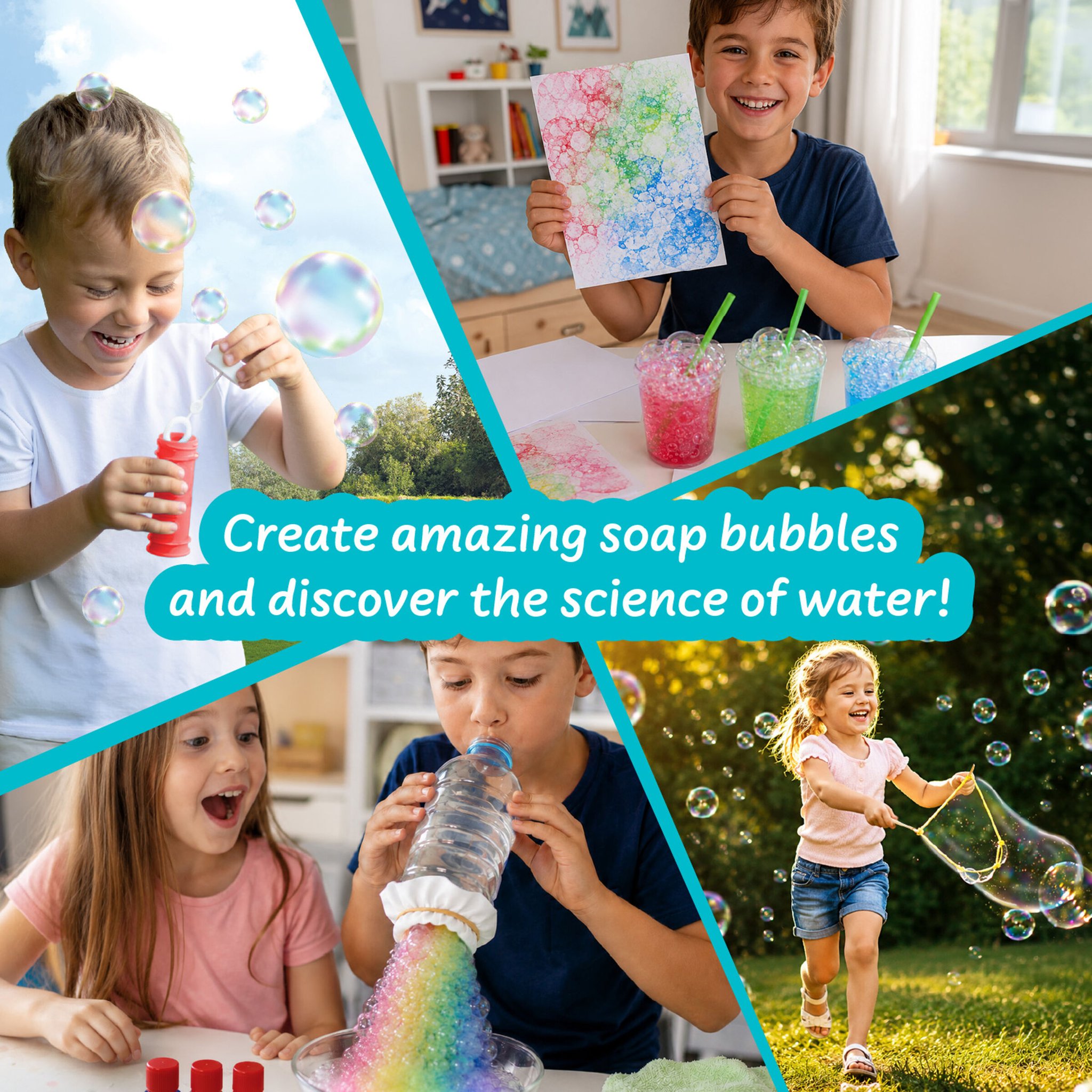 Soap bubble experiments and bubble paintings