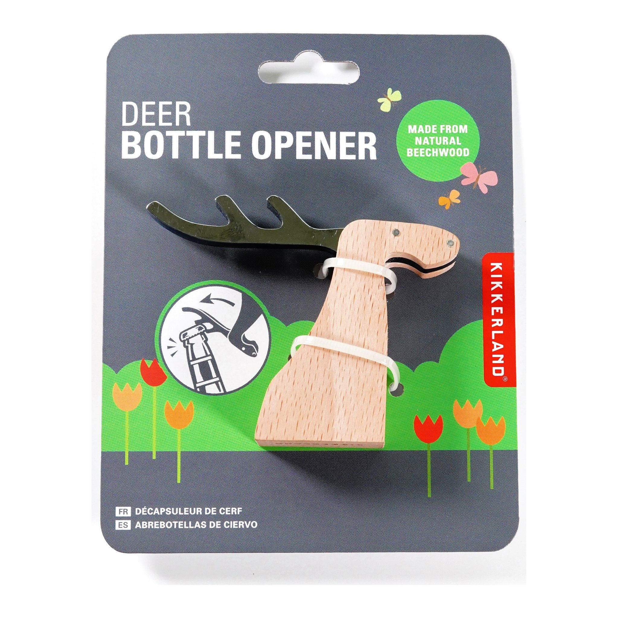 Hirsch-Flaschenöffner auf der Karte «Deer Bottle Opener» von Kikkerland