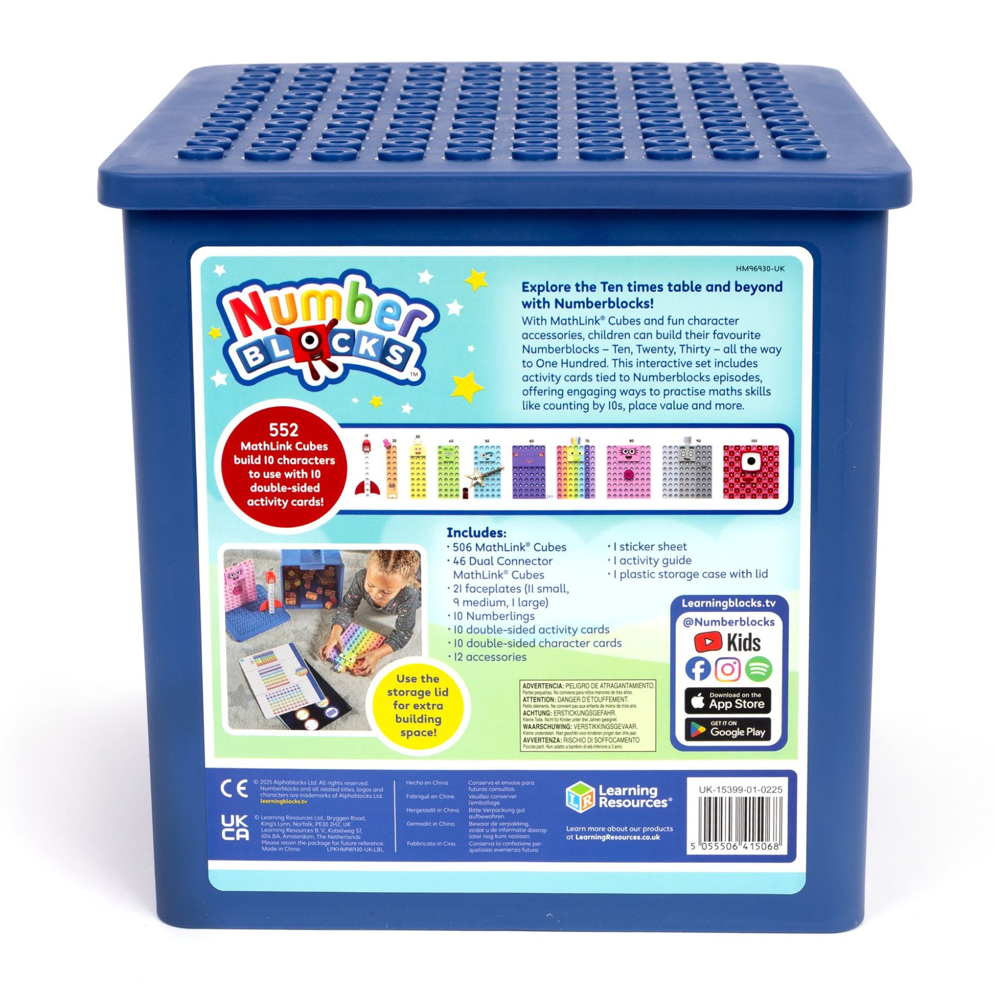 Numberblocks Heroes with Zeroes MathLink Cubes Set – Verpackung Rückseite