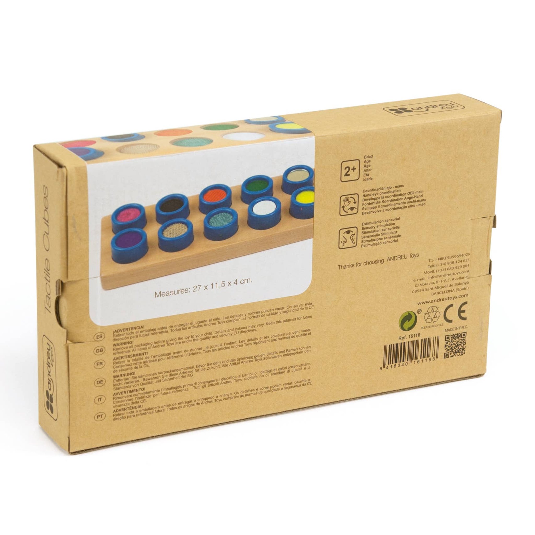Andreu Toys Tactile Cubes — Montessori Sensorik-Spiel