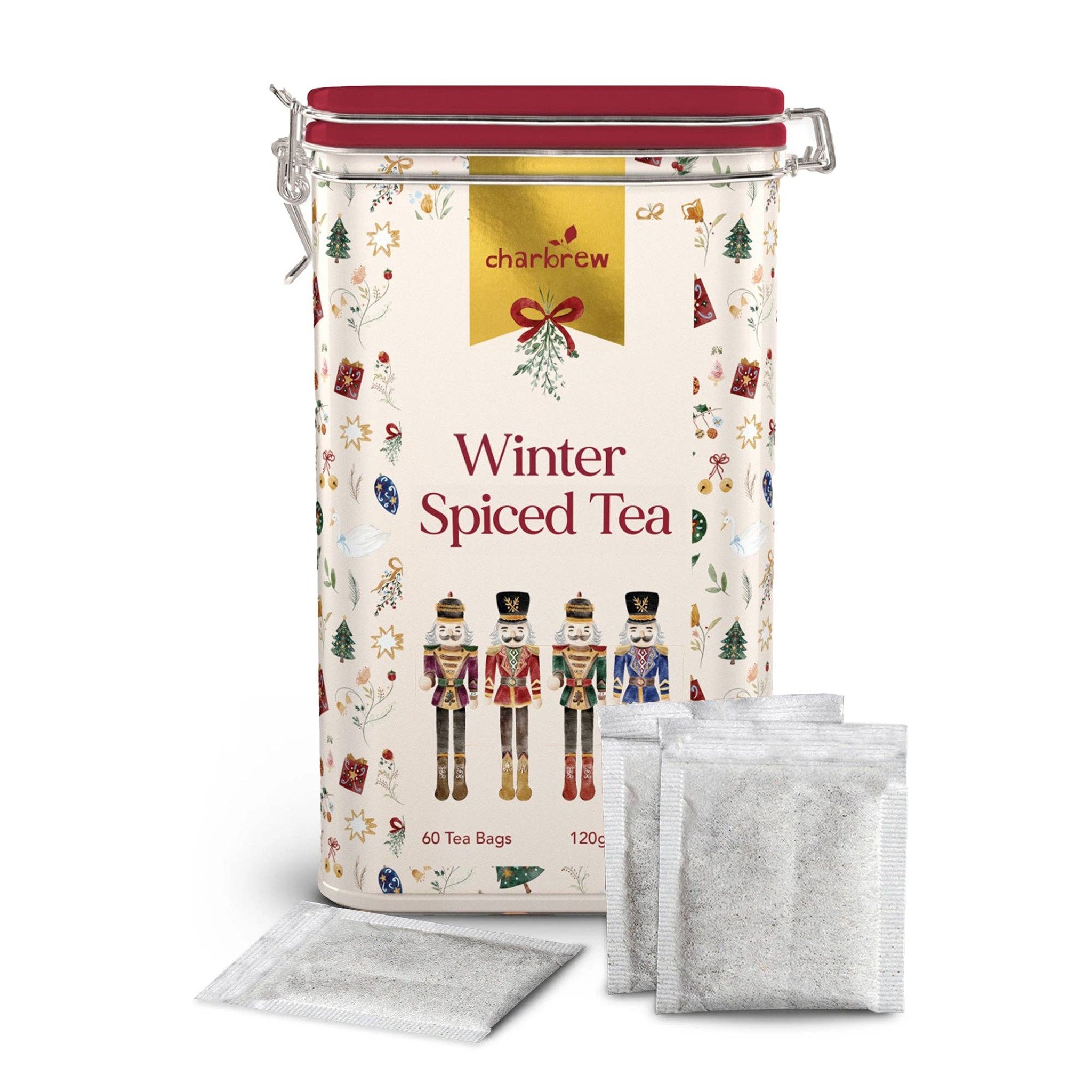 Winter Spiced Tea Nussknacker-Dose mit 60 Teebeuteln