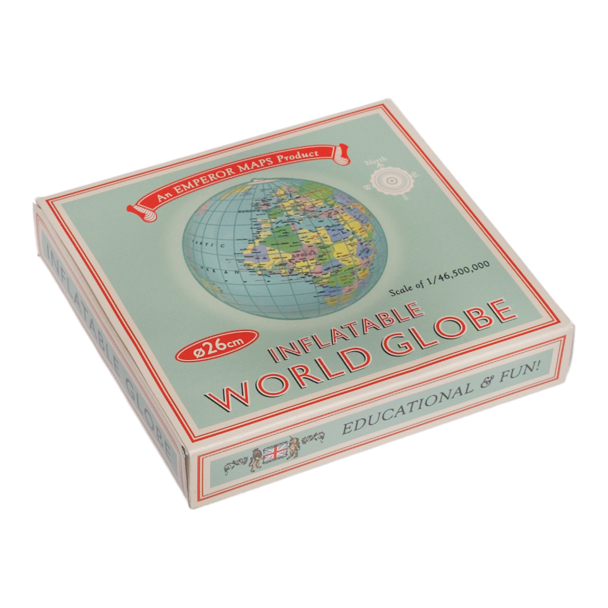 Scatola del mappamondo gonfiabile dal design retrò