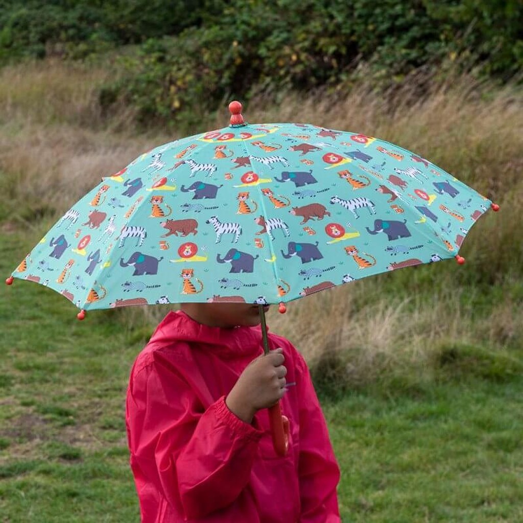 Regenschirm für Kinder mit park Tieren von Rex London