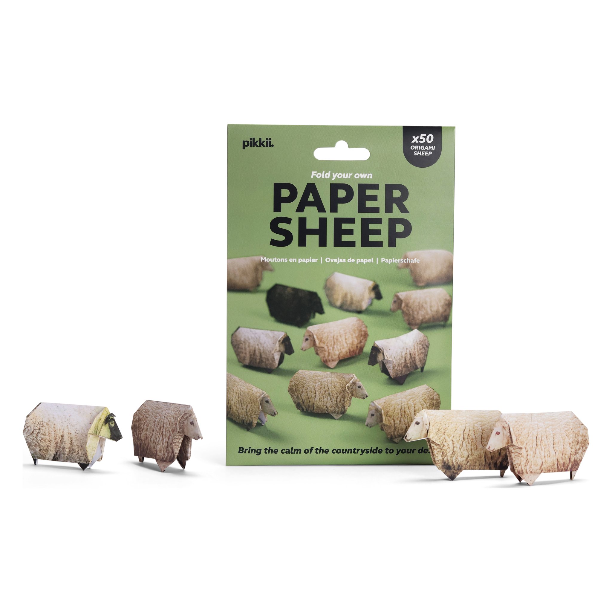 Paper Sheep origami set – packaging with folded sheep