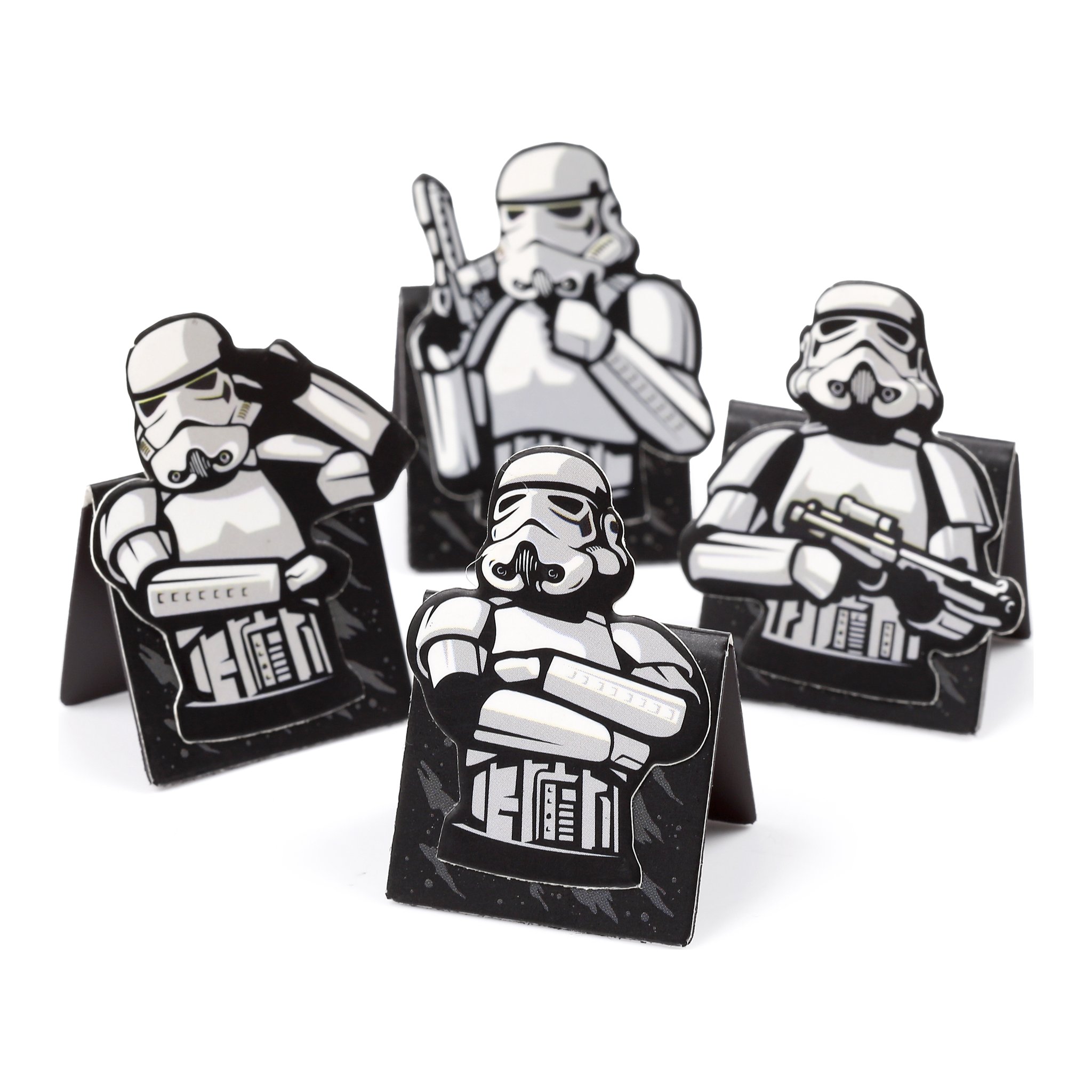 Vier Stormtrooper-Lesezeichen aufgestellt