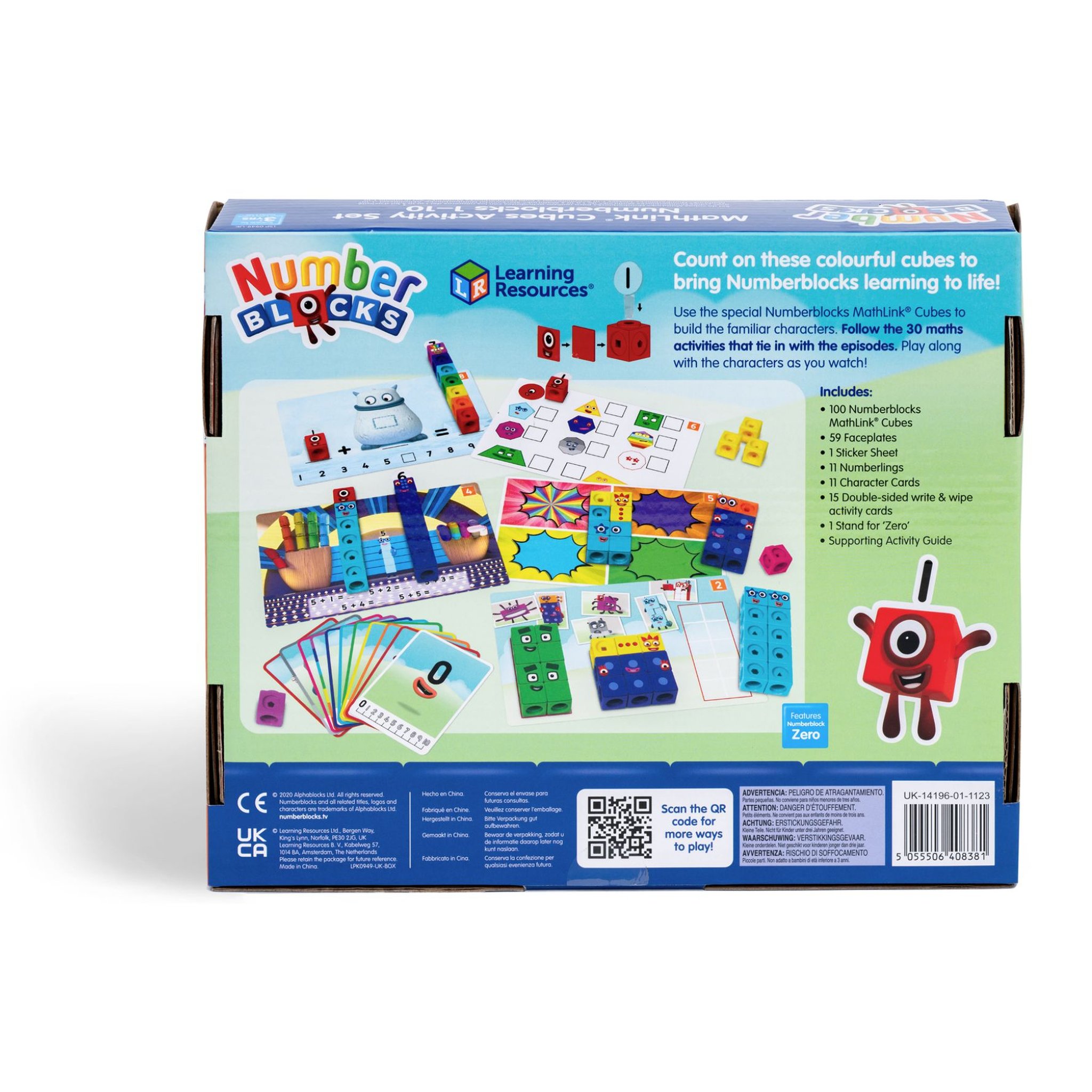 MathLink Cubes Numberblocks 1-10 Aktivitätsset – Verpackung Rückseite