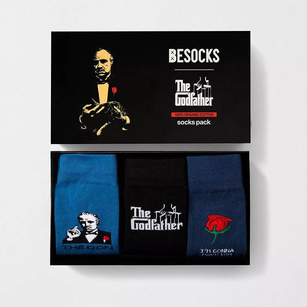 Besocks Der Pate Sockenset in Geschenkbox mit Film-Motiven aus The Godfather