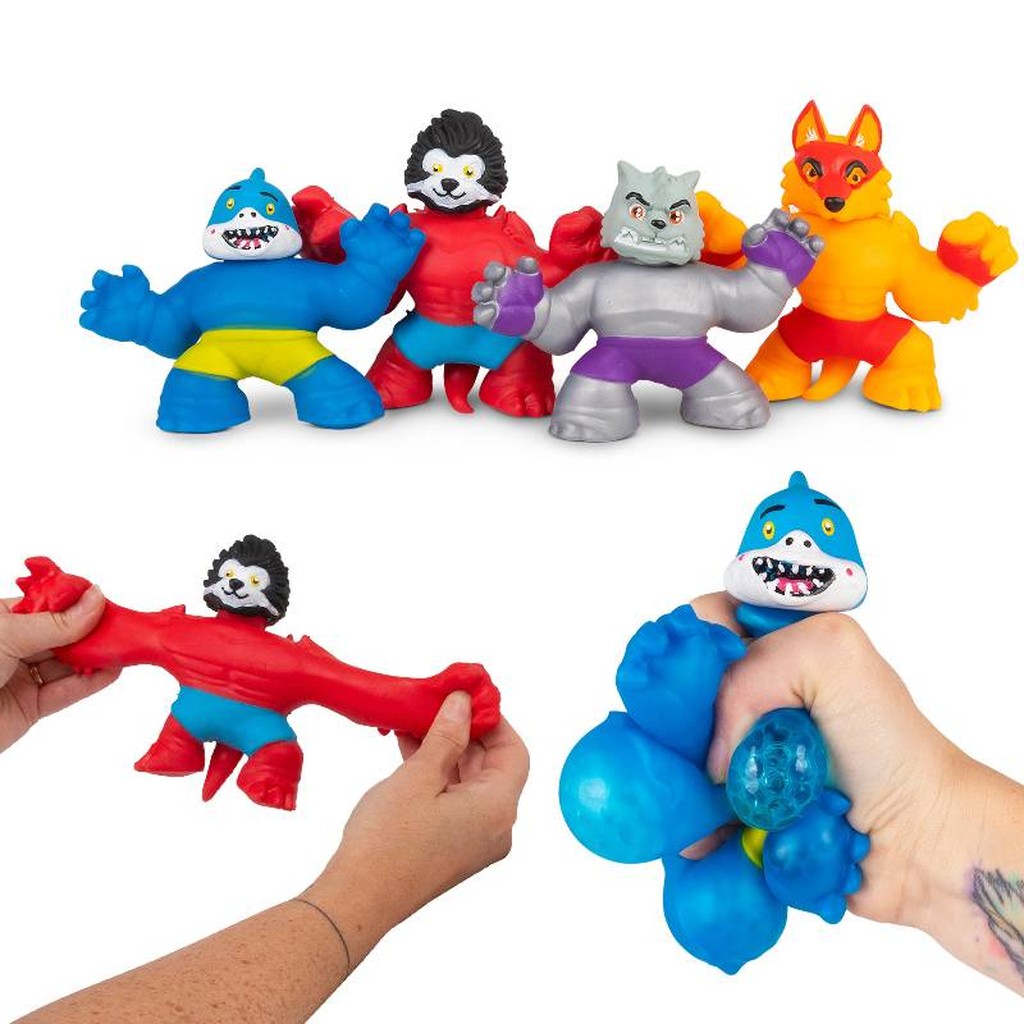 Squeezy Bead Monsters &ndash; 4er-Set &ndash; Weiche, dehnbare Monster für Spiel &amp; Spass