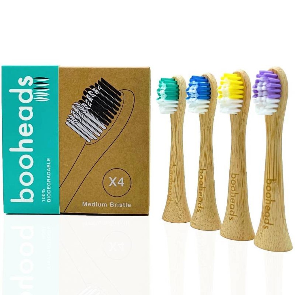 Booheads Bambus-Zahnbürstenaufsätze kompatibel mit Sonicare
