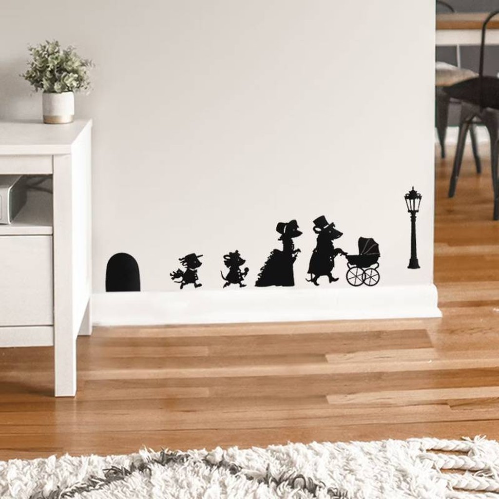 Set Adesivi da Parete Famiglia di Topi Vittoriani