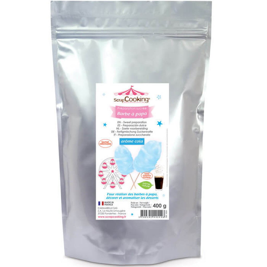 Zucker für Zuckerwatte Blau Cola Geschmack