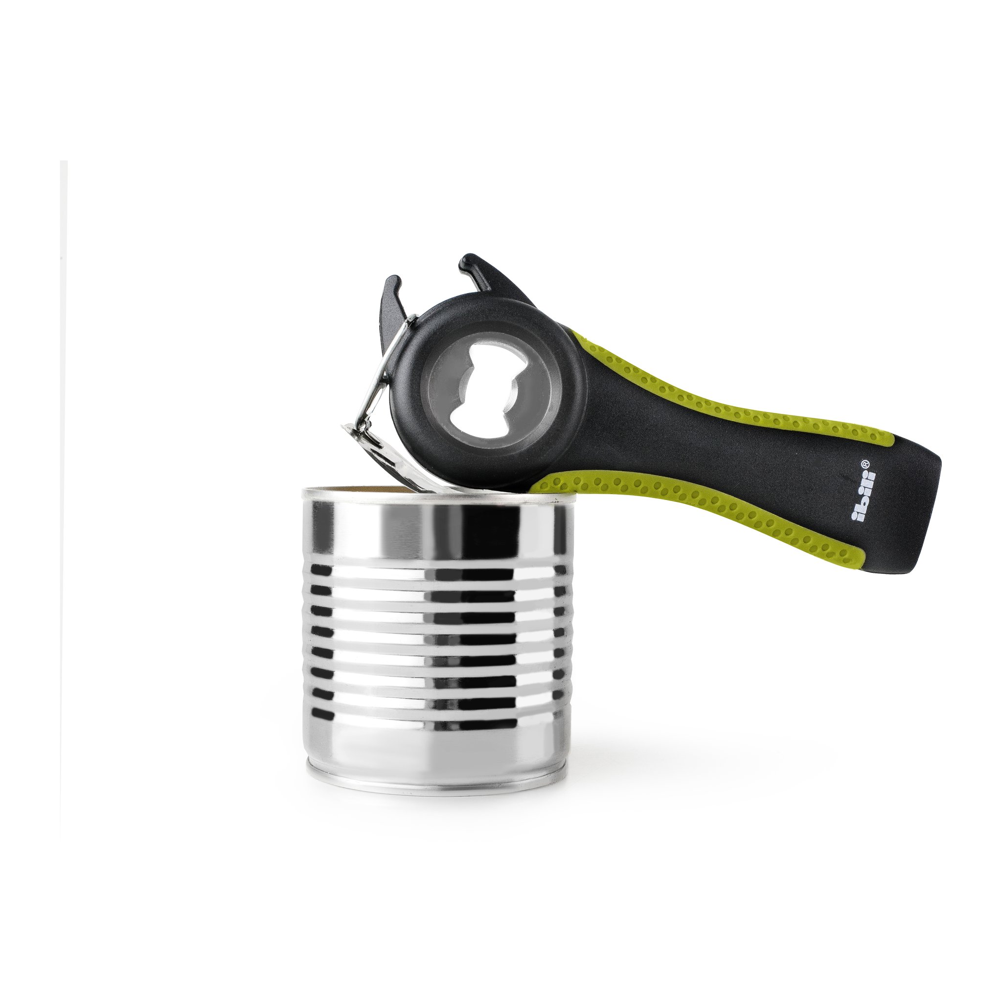 5-in-1 opener on a tin can