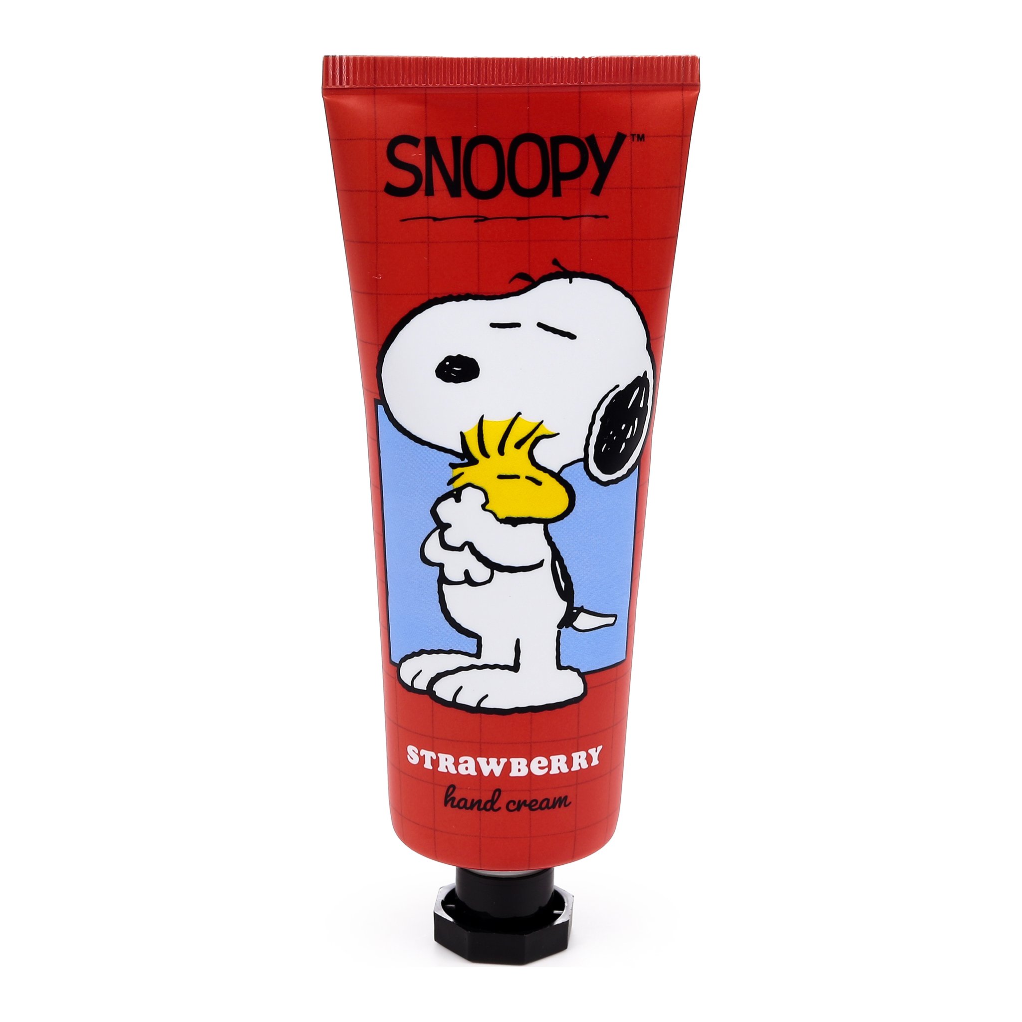 Rote Snoopy-Handcreme mit Erdbeerduft