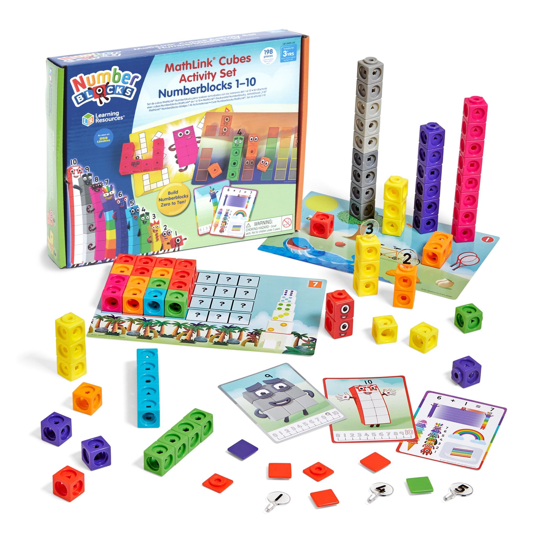 MathLink Cubes Numberblocks 1-10 Aktivitätsset – Lieferumfang