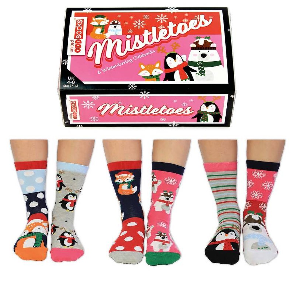 Mistletoes Weihnachtssocken-Set von United Oddsocks