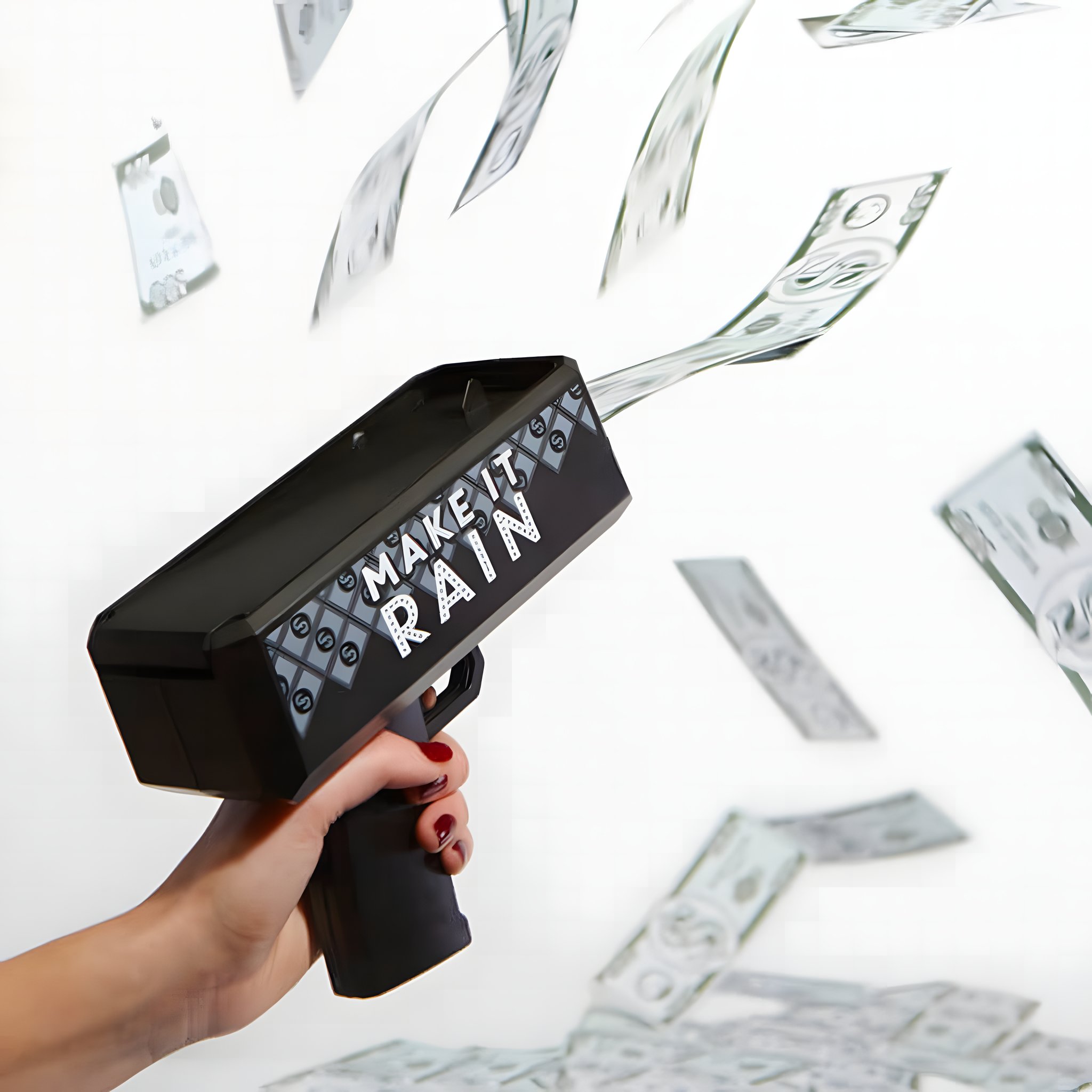 Make It Rain Geld Pistole — Geldscheine fliegen aus der Pistole