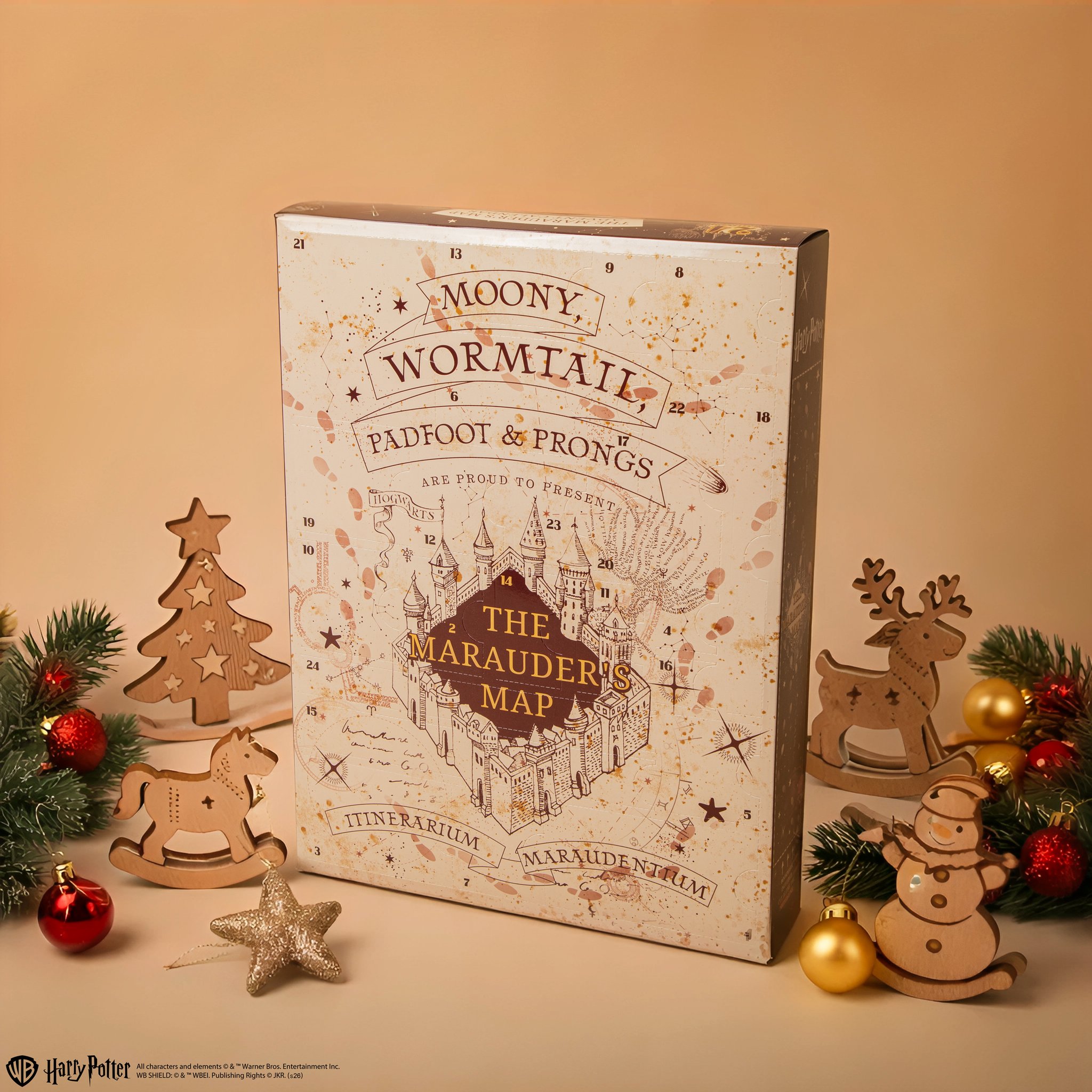 Calendrier de l'Avent Carte du Maraudeur avec décoration de Noël