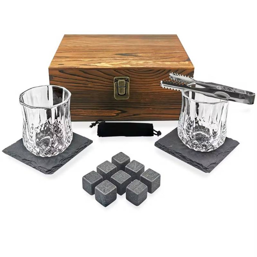Bar Originale Whisky Gläser & Steine Set