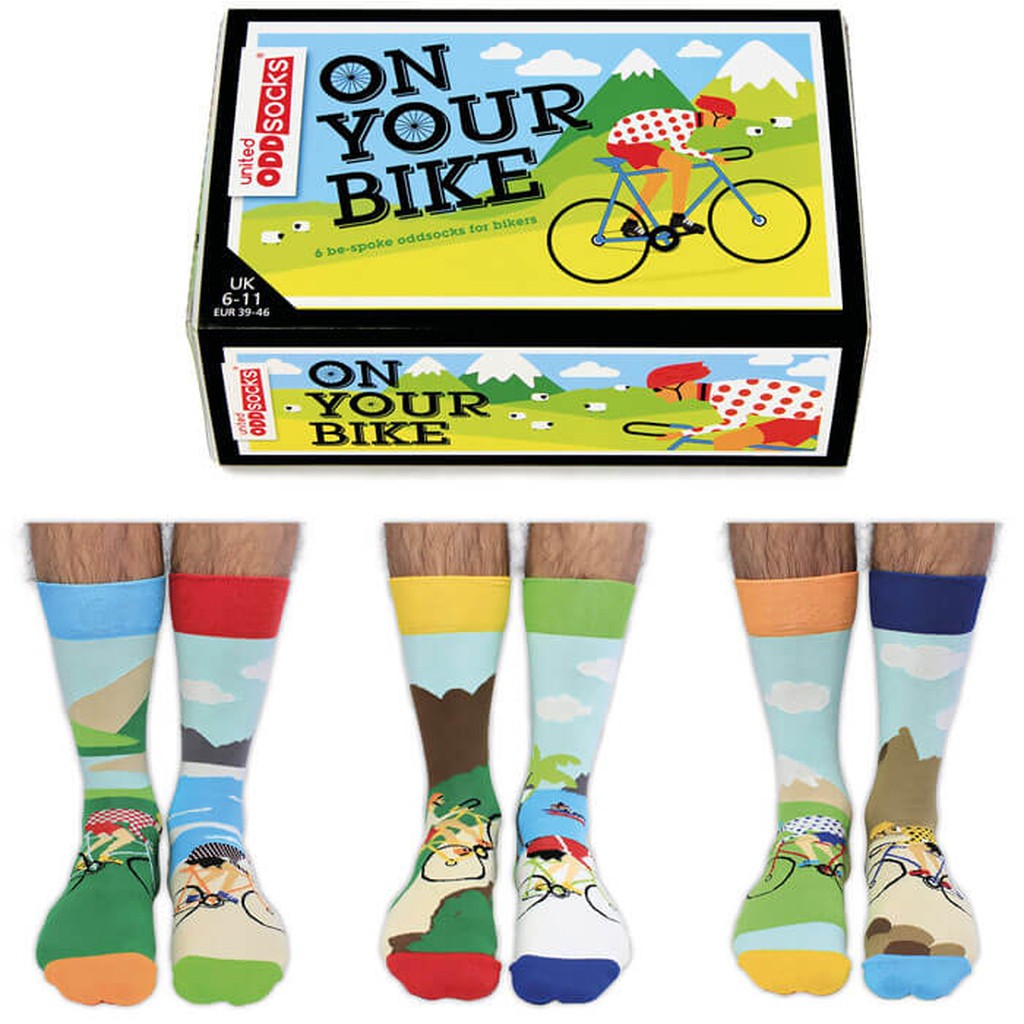 On your bike Socken Geschenkset für Männer von United Oddsocks