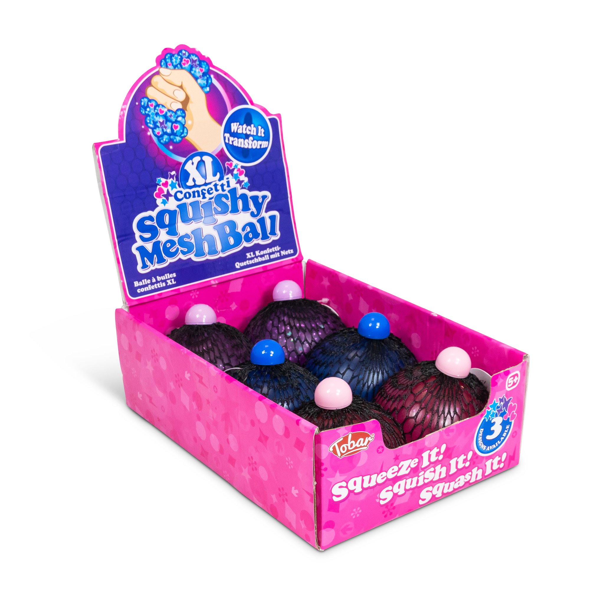 XL Konfetti-Stressball von Tobar – Verpackung