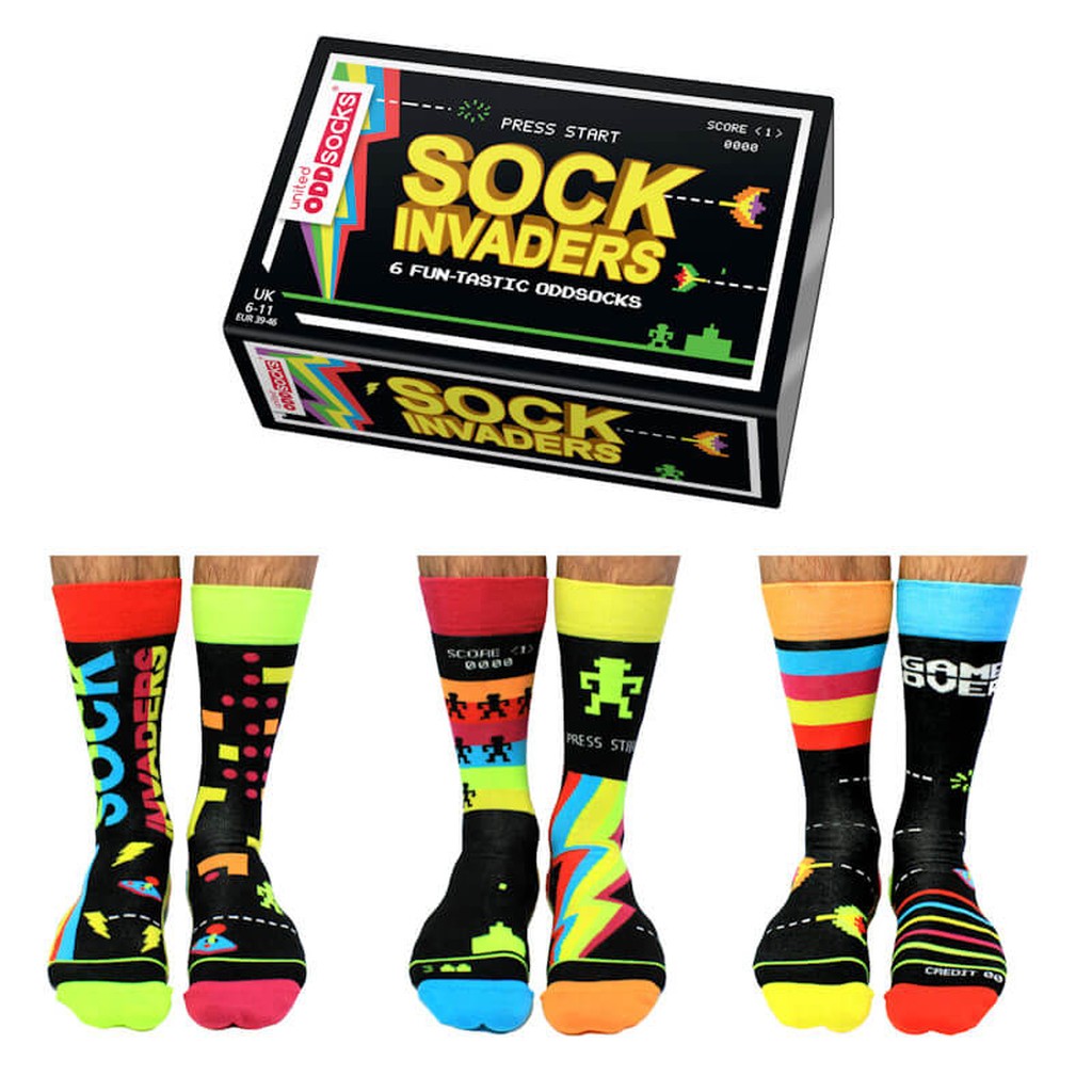 Sock Invaders Space Invaders Socken Geschenkset von United Oddsocks