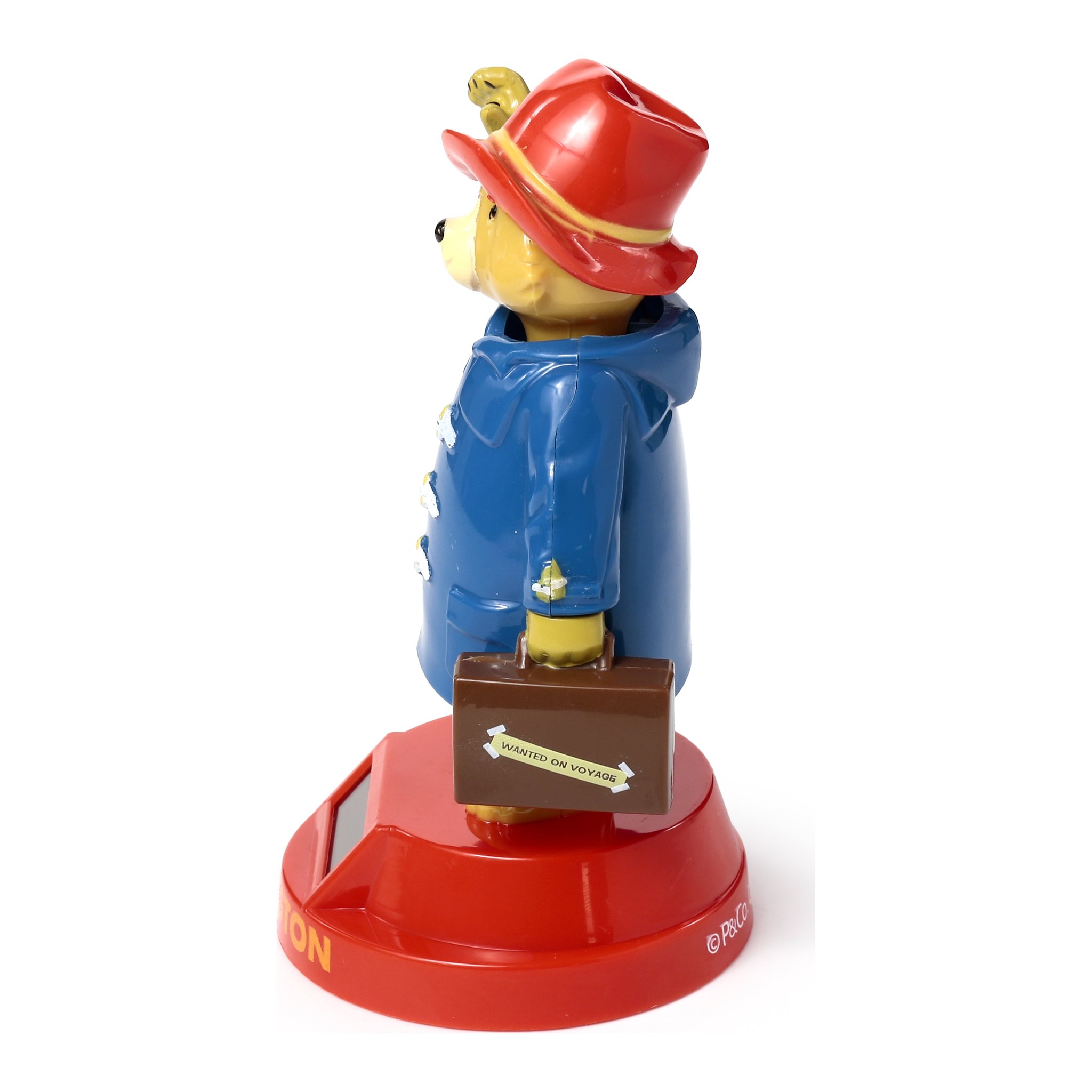Paddington-Wackelfigur von hinten mit Duffelcoat