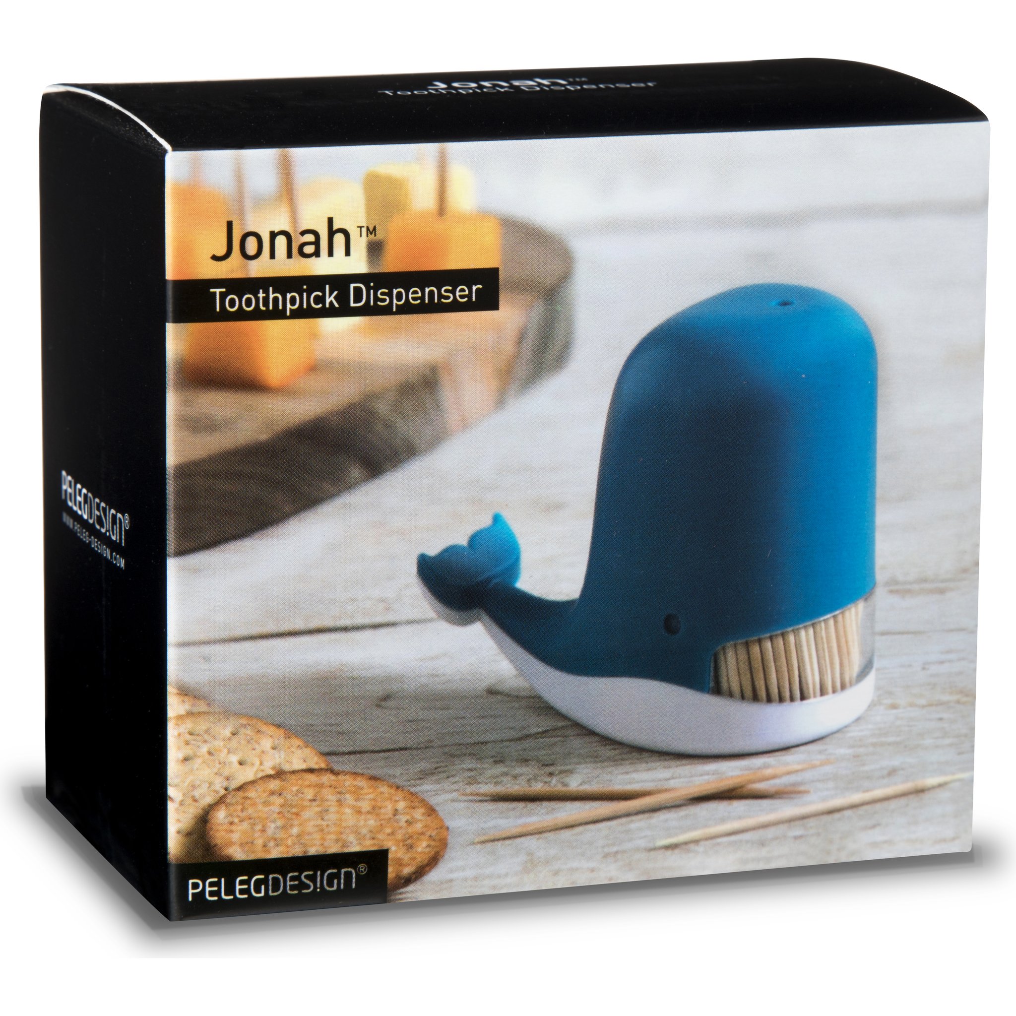 Jonah Zahnstocherspender in der Verpackung von Peleg Design