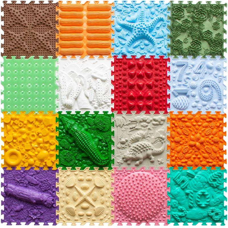 Sensorik-Puzzle-Matten-Set Orthopädische Massagematte für Kinder, Erwachsene &amp; autistische Kinder