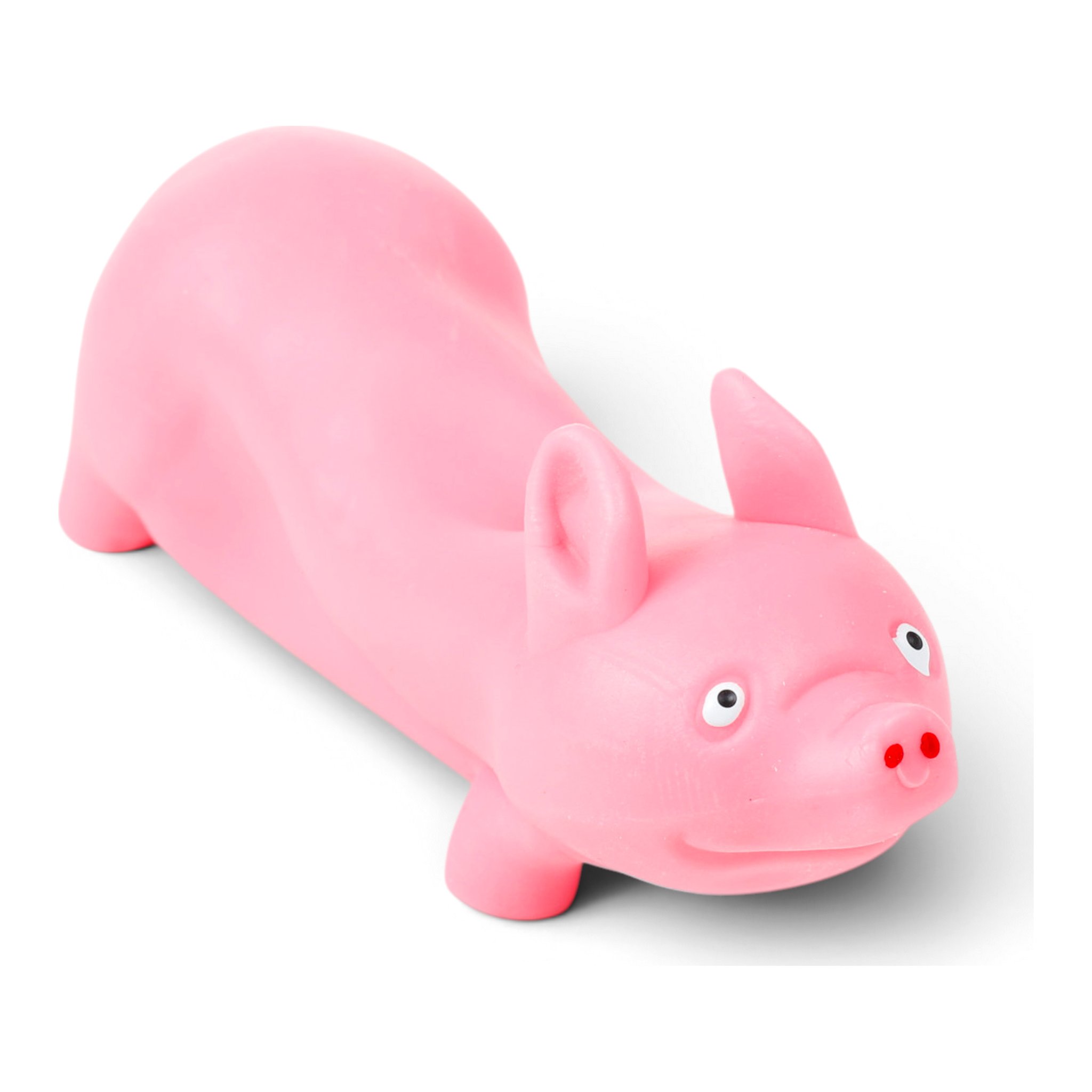 Cochon anti-stress rose couche et etire