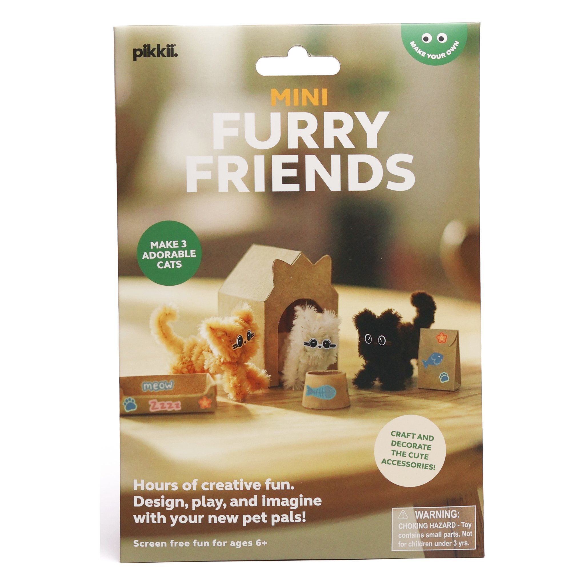 Mini Furry Friends craft kit – packaging front