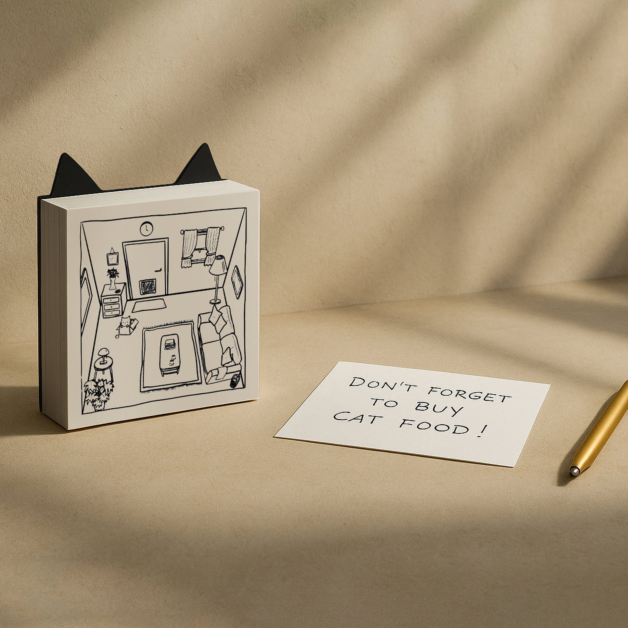 Cat Notes Notizblock – 200 Seiten mit verspielten Katzenmotiven (Bild 2)