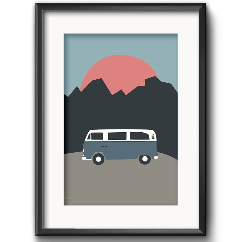 Bulli Kunstdruck von roadtyping