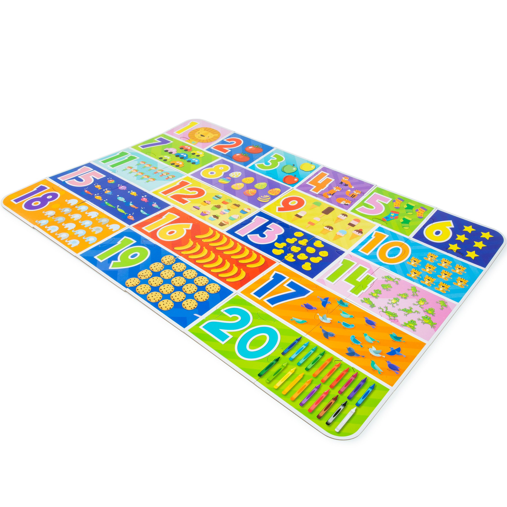 abeec Bodenpuzzle fertig gelegt in perspektivischer Ansicht