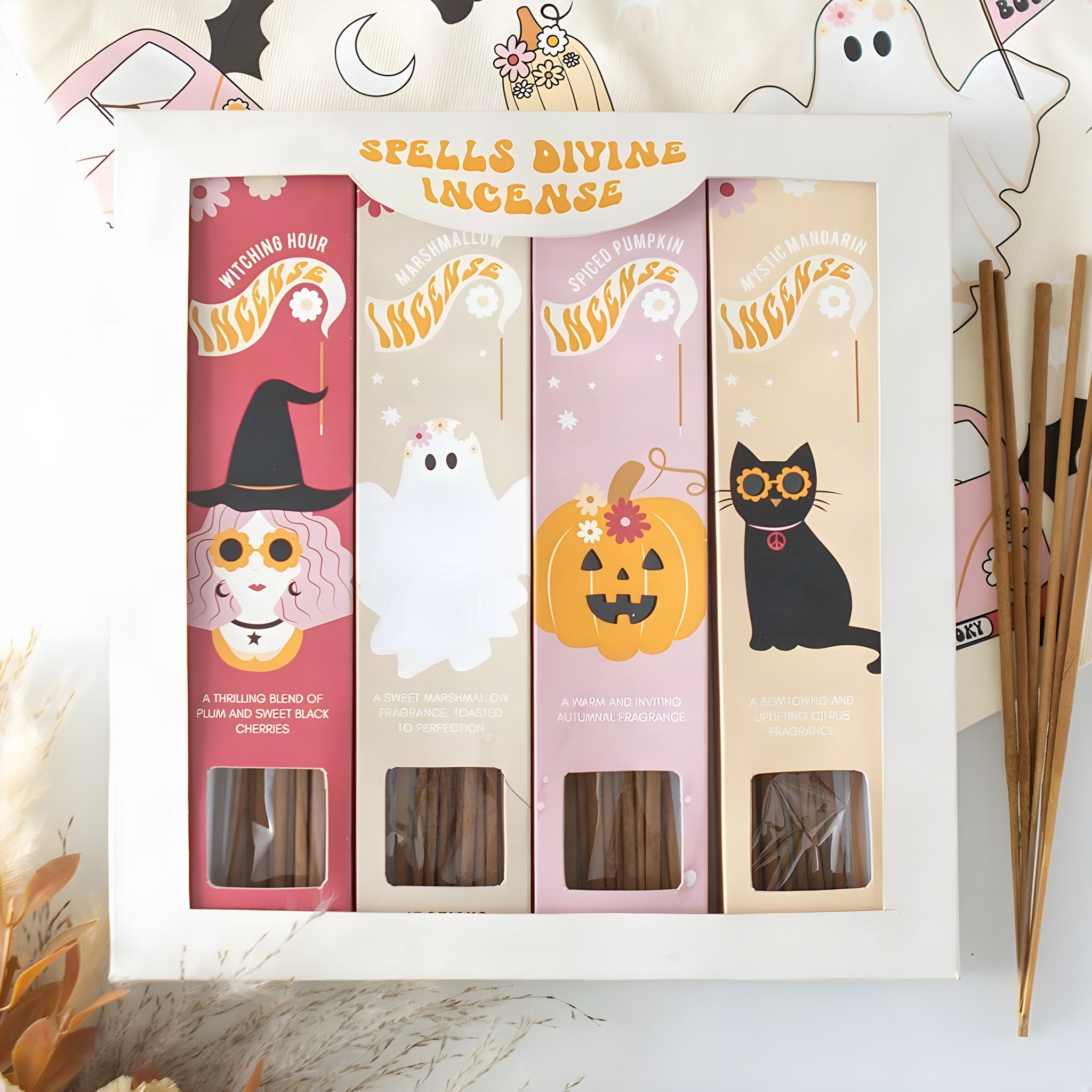 Halloween Räucherstäbchen-Set mit verschiedenen Düften