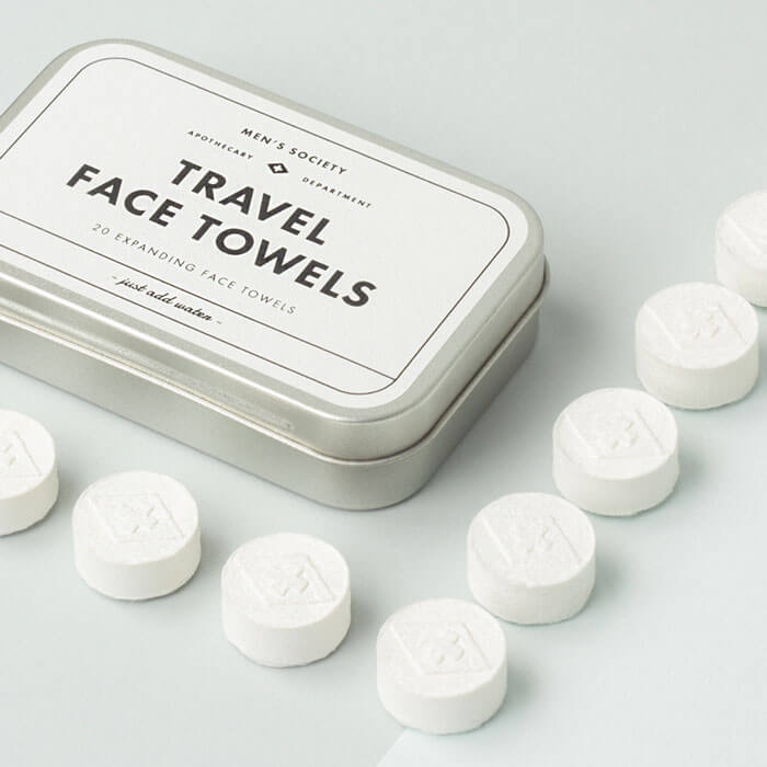Handtücher in Tablettenform von men's society