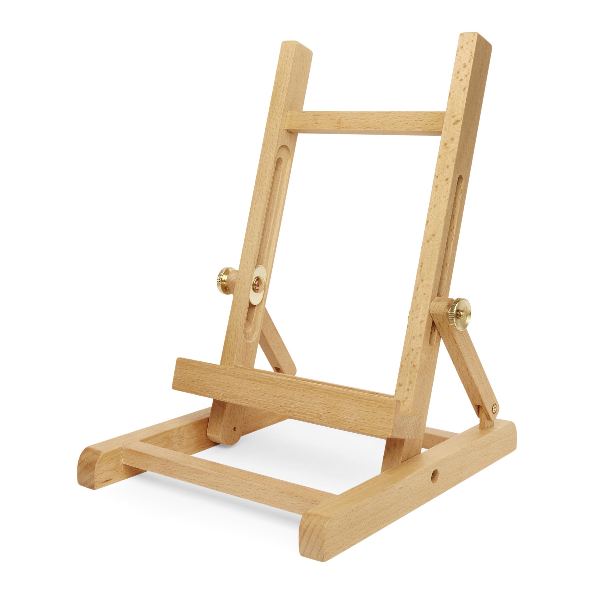 Supporto per tablet in legno a forma di cavalletto, vuoto
