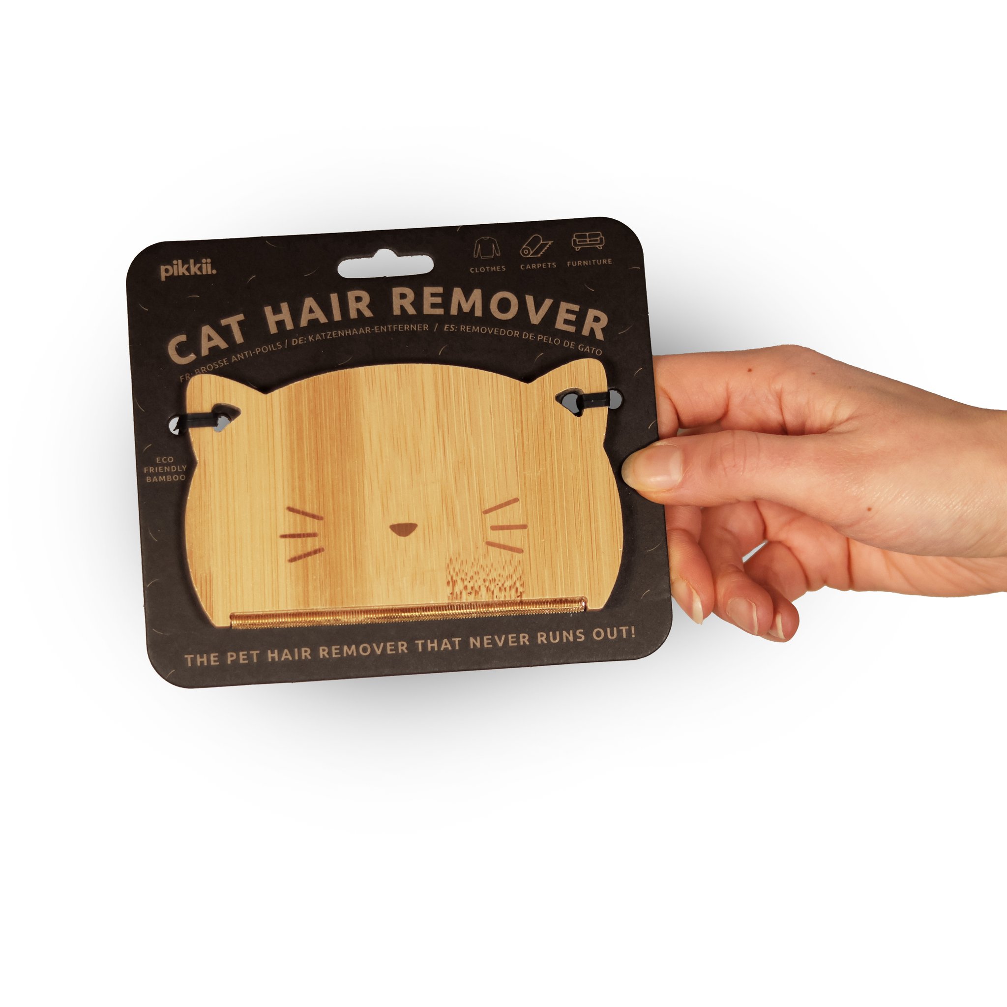 Cat Hair Remover – Wiederverwendbare Tierhaarbürste aus Bambus (Bild 4)