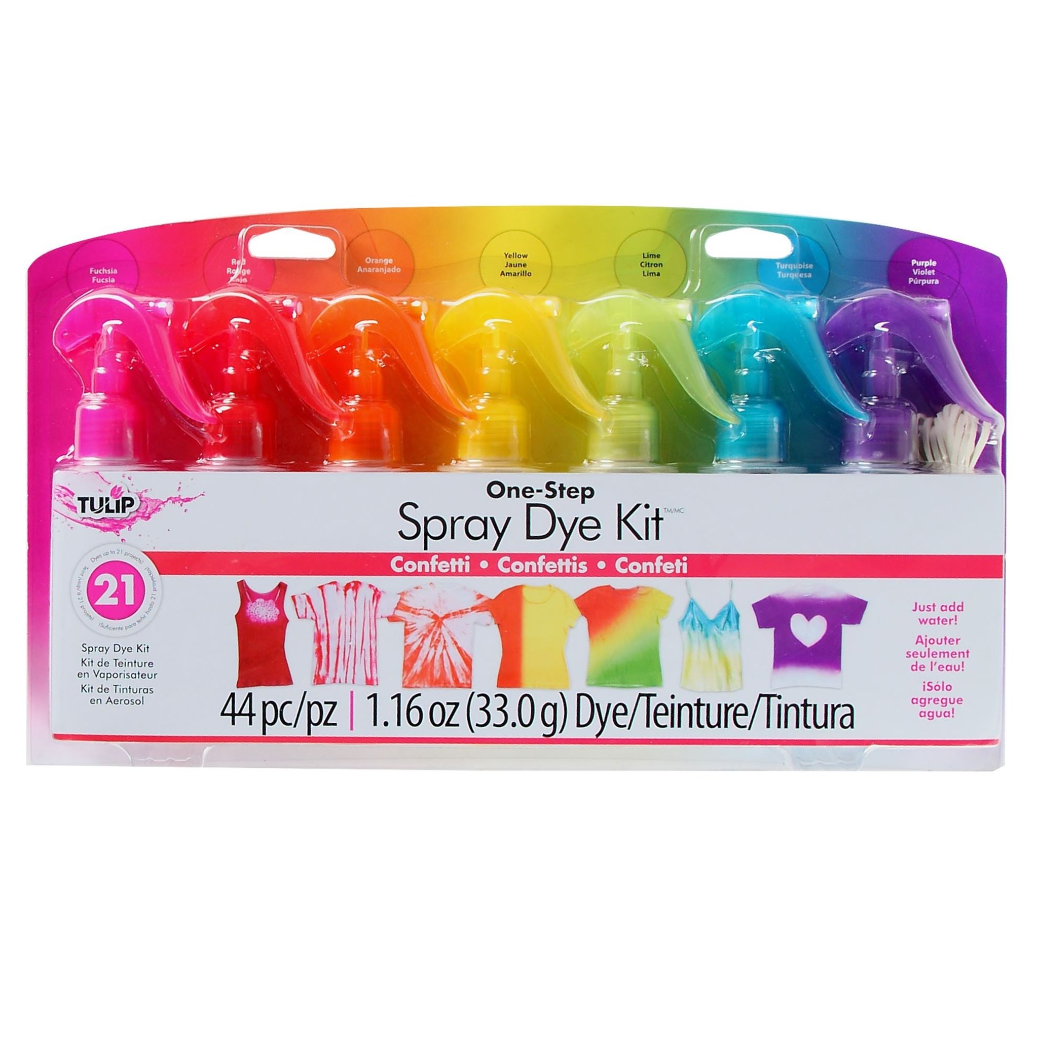 Tulip Batik Spray-Set mit 7 Farben — Verpackung