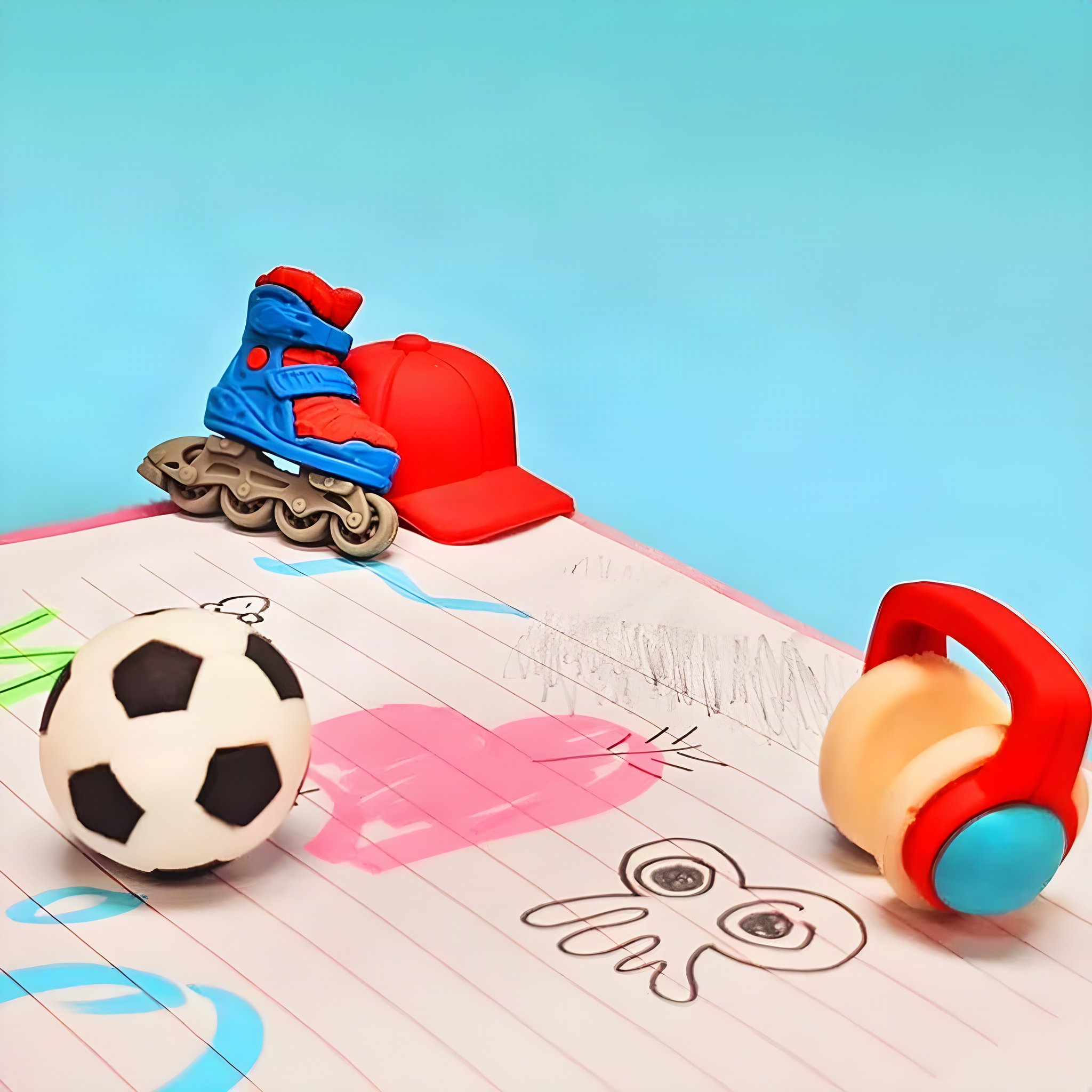 Cool Dude Eraser Set