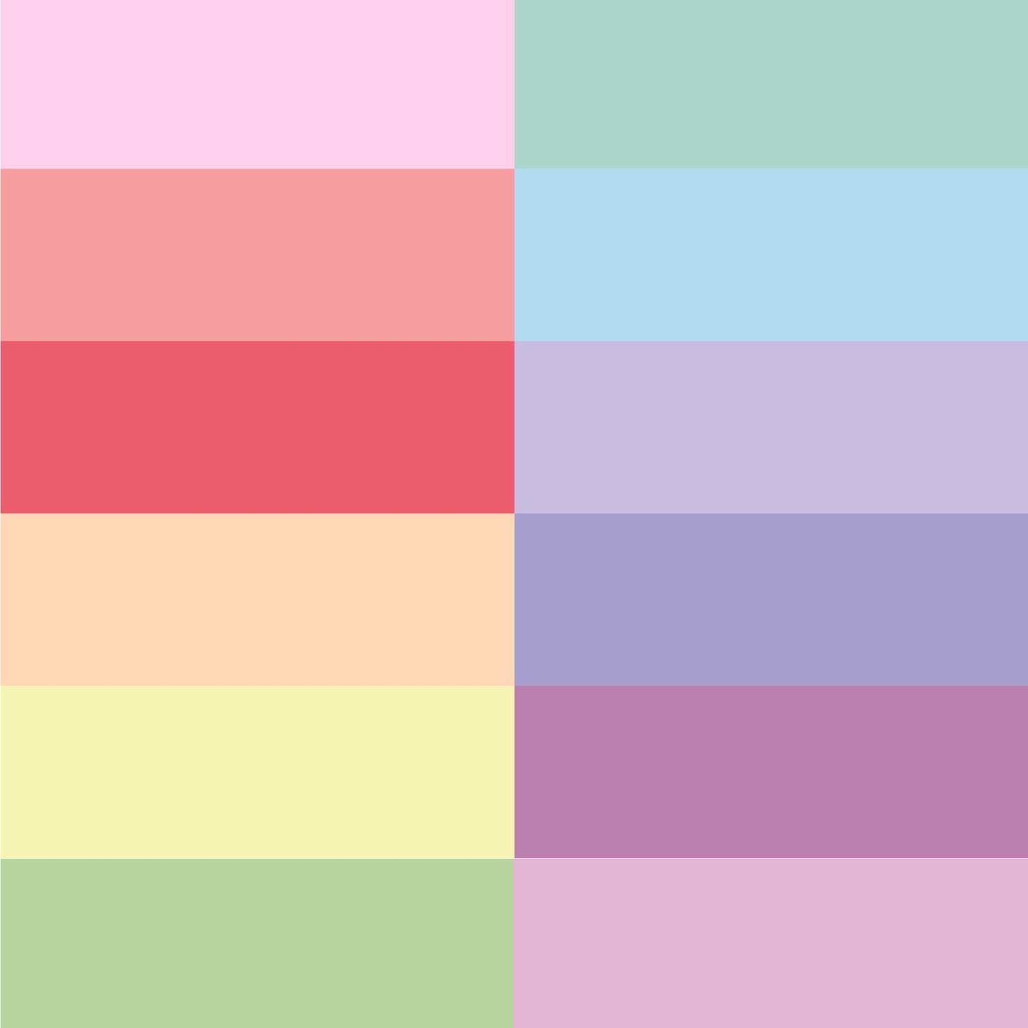 Farbpalette der 12 Pastellfarben