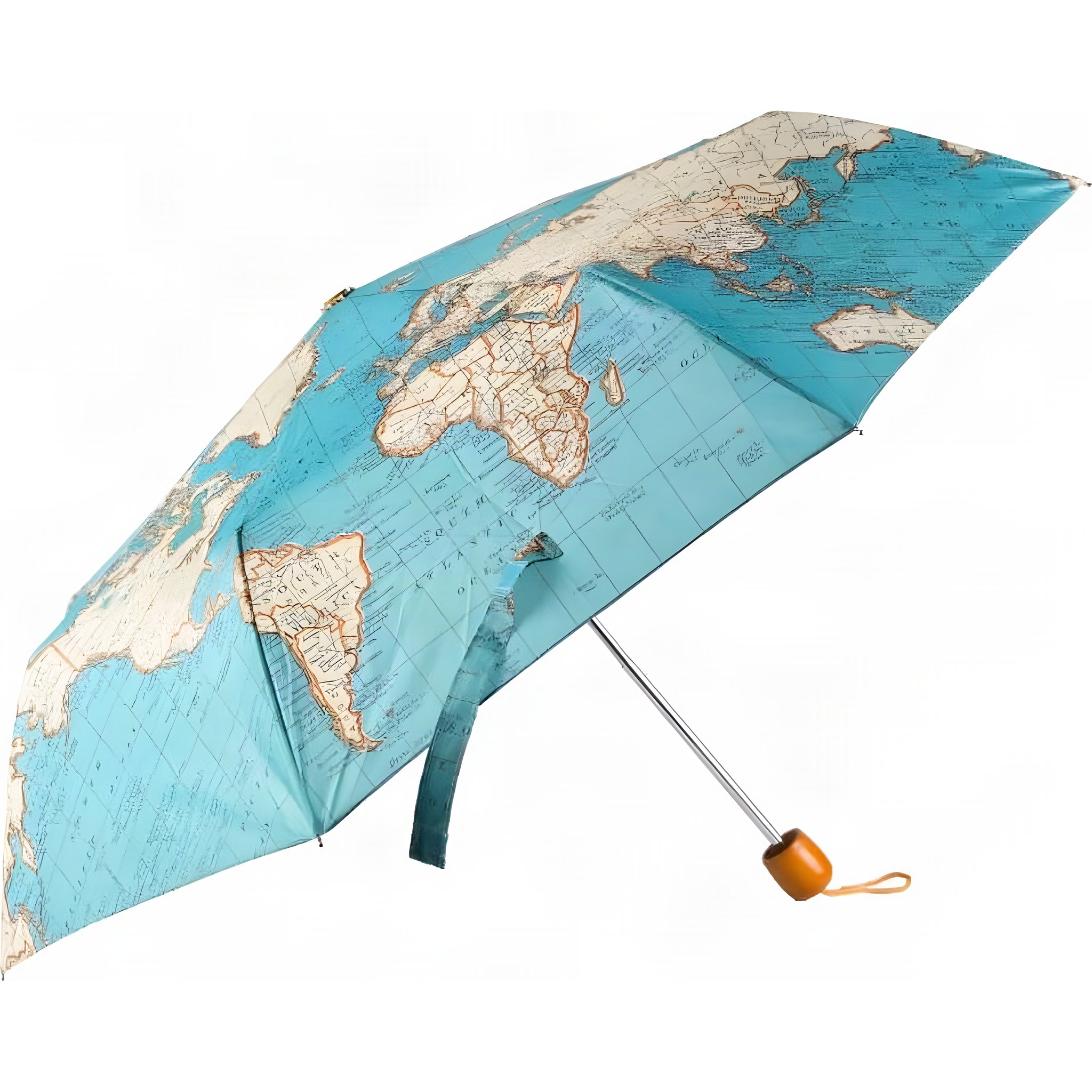 Regenschirm mit Weltkartenmotiv von Sass&amp;Belle