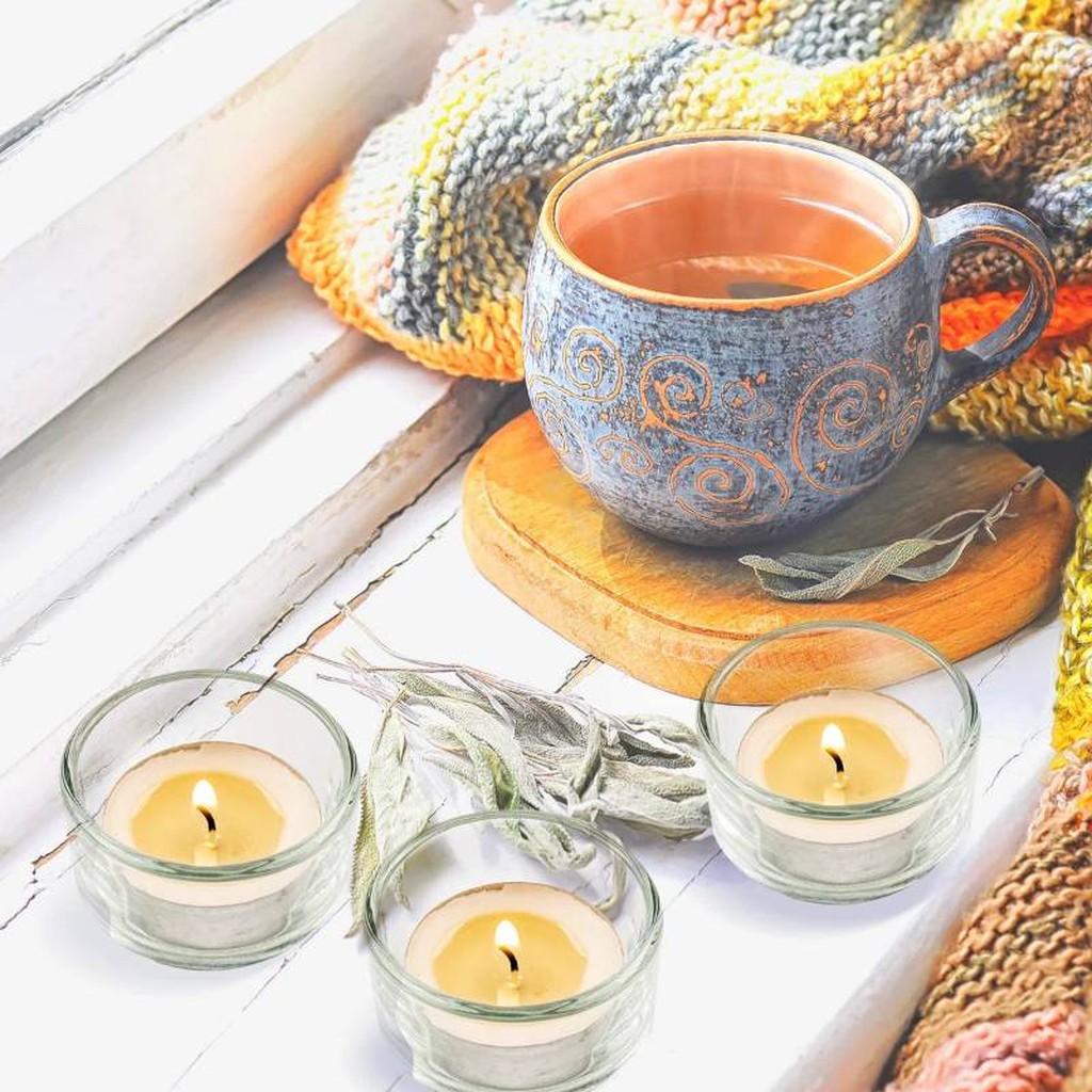 24 Teelichthalter aus Glas