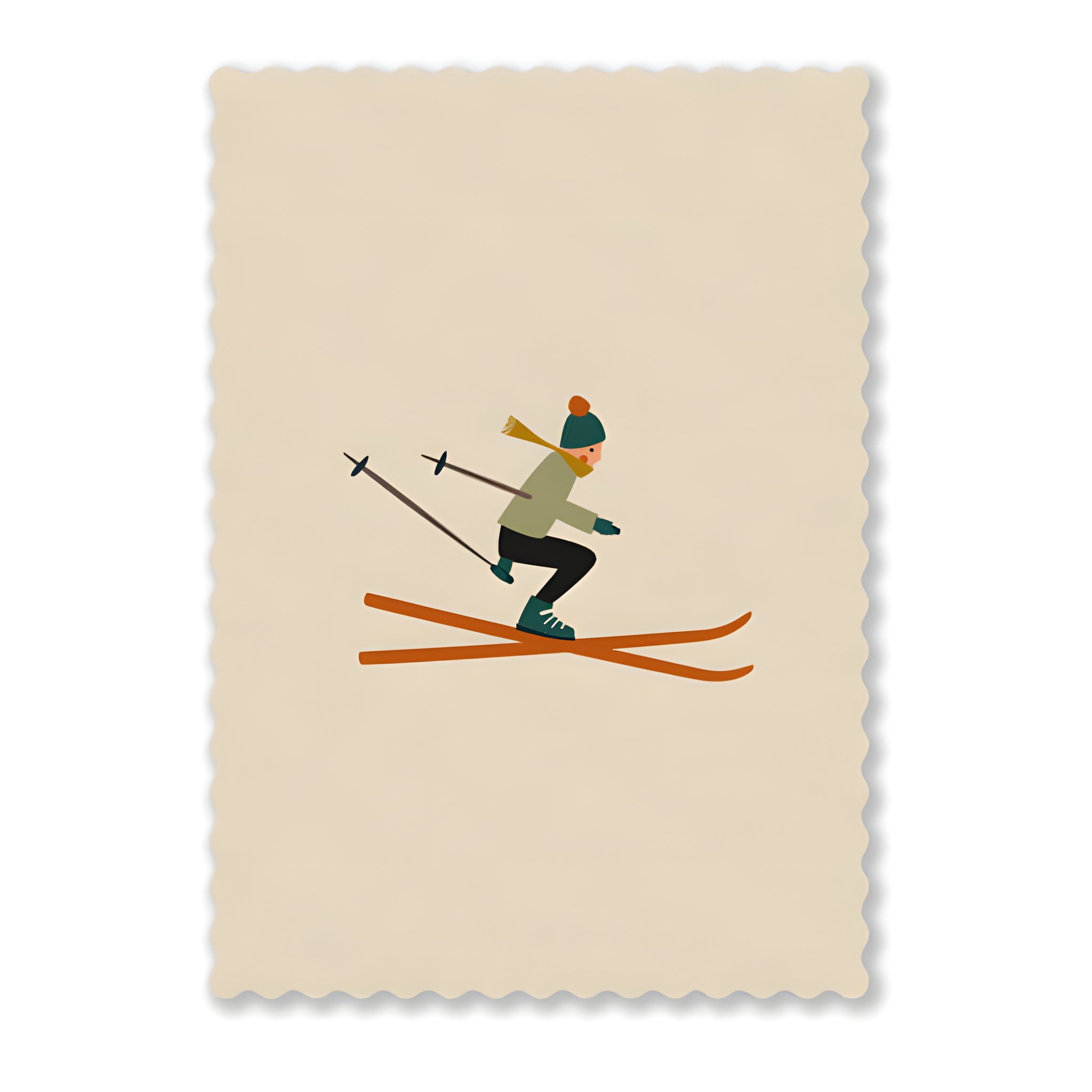 Wintersport-Postkarten-Set — Ski Alpin