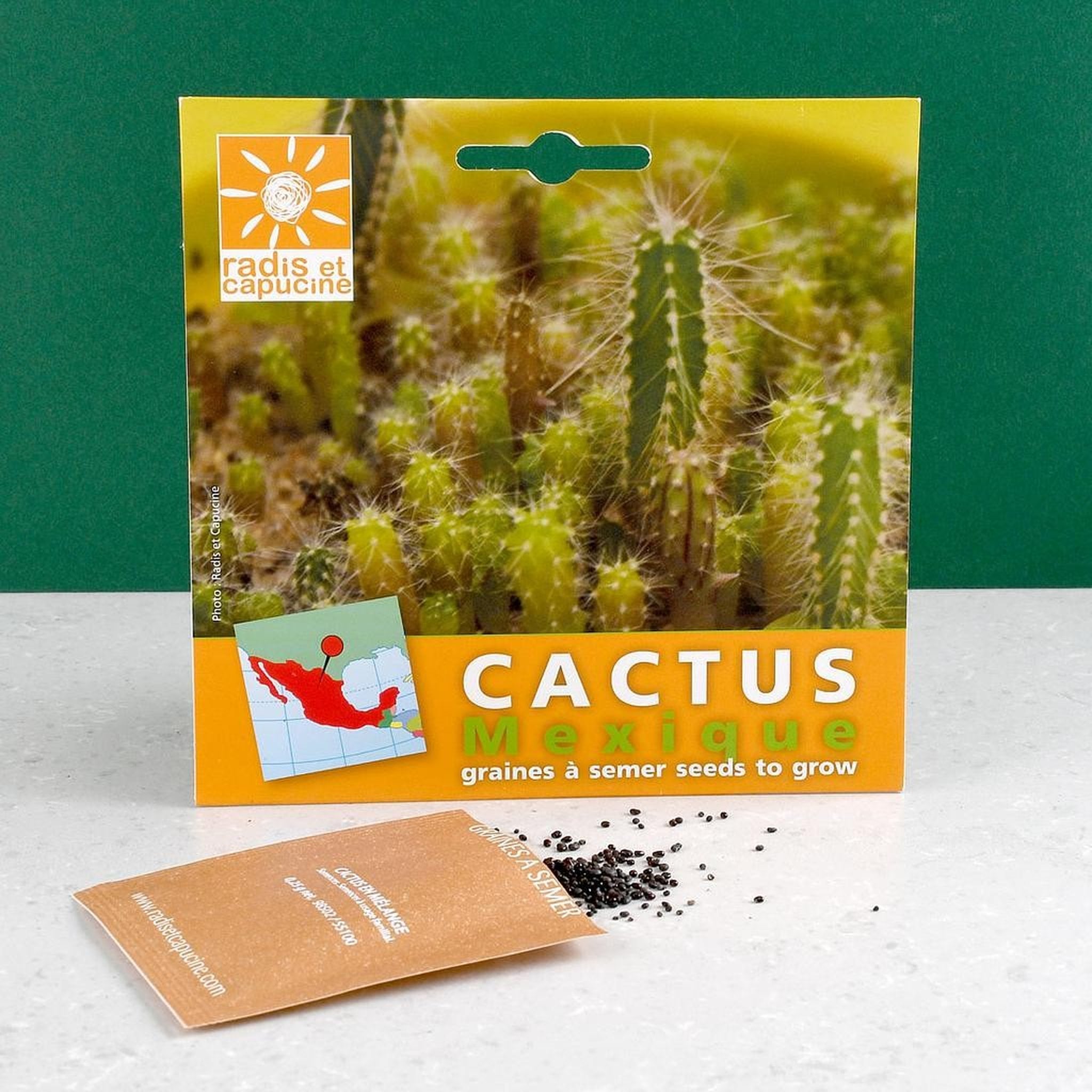 Graines de Cactus Fairy Castle emballage Radis et Capucine