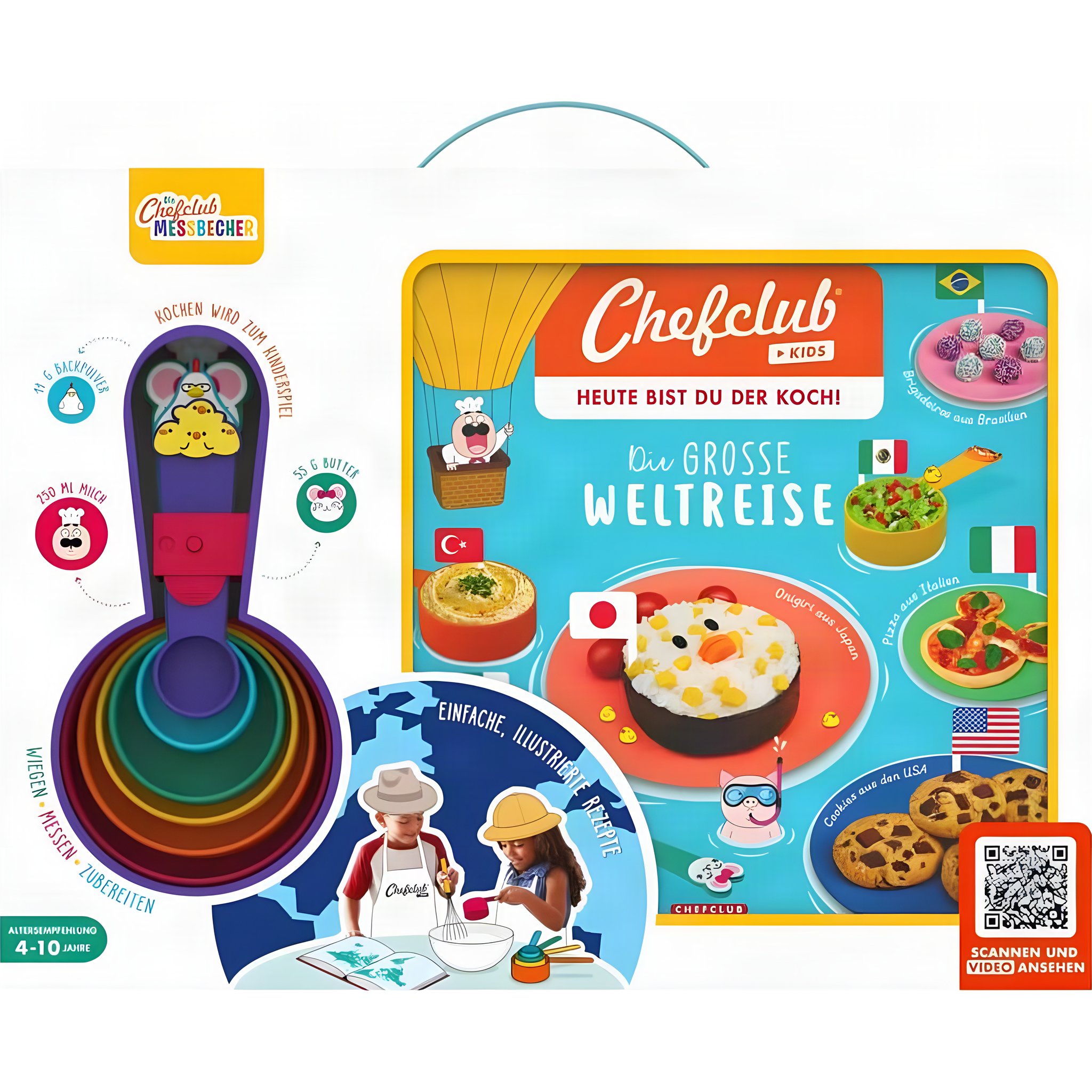 Set Rezeptebuch Die grosse Weltreise mit den Chefclub Messbechern