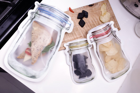 Zipper Mason Jar Bag Set of 9